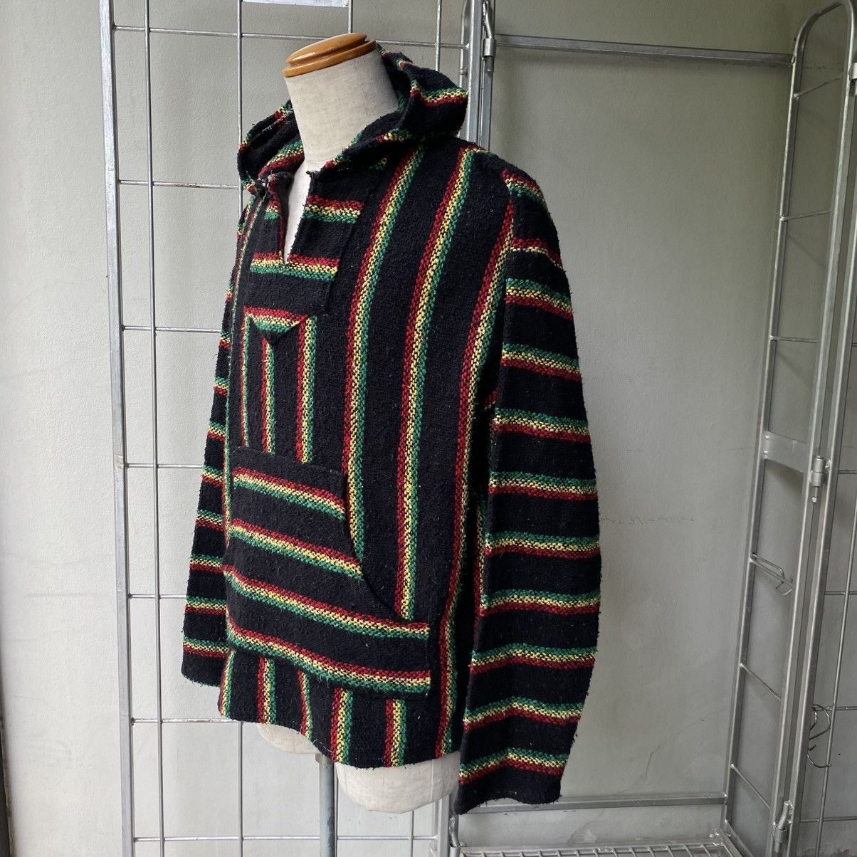 Vintage Black Rasta Striped Baja Hoodie Size US L / EU 52-54 / 3 - 10 Thumbnail