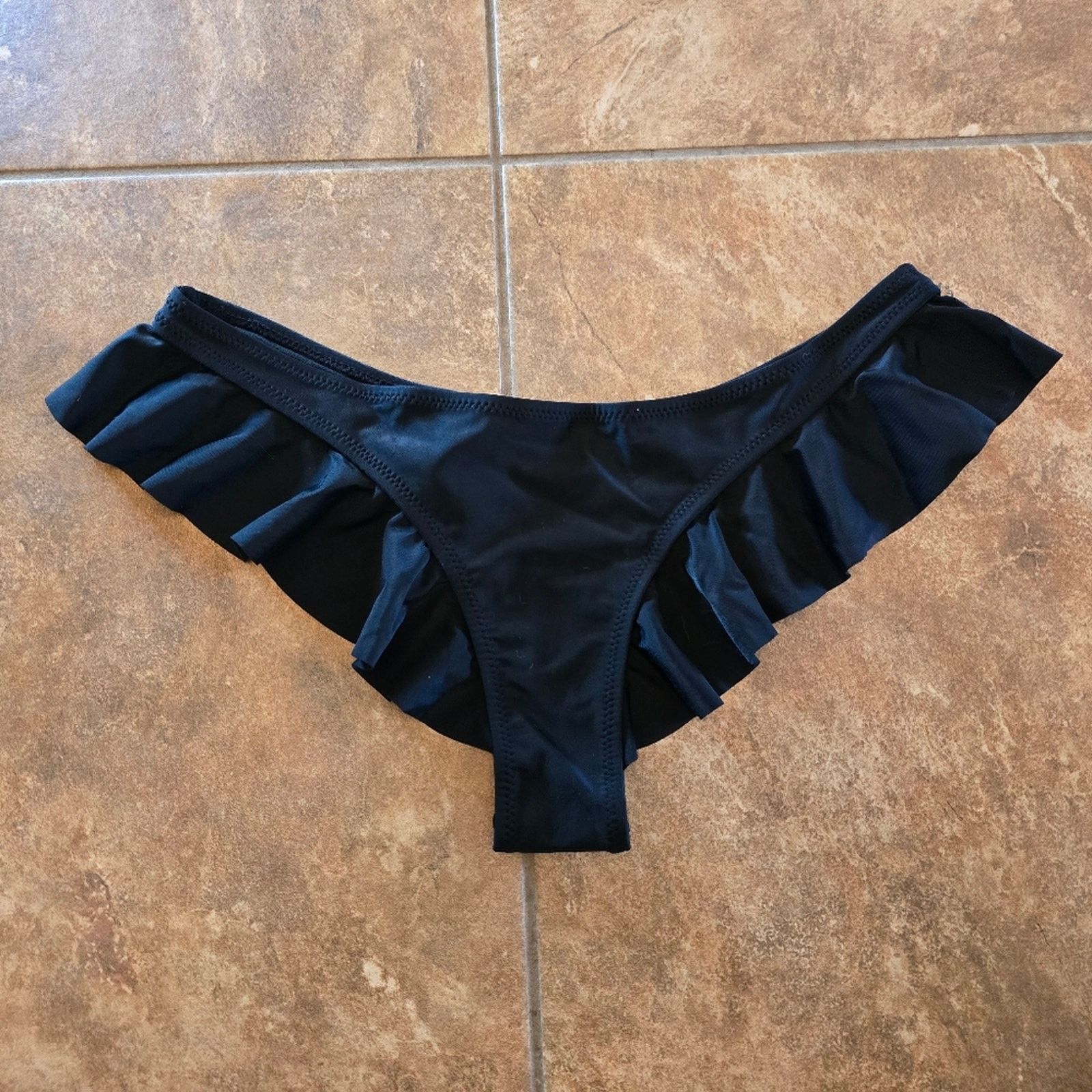 Other Black Storm | FYS | Redondo Beach Ruffle Bikini Bottoms Size ONE SIZE - 2 Thumbnail