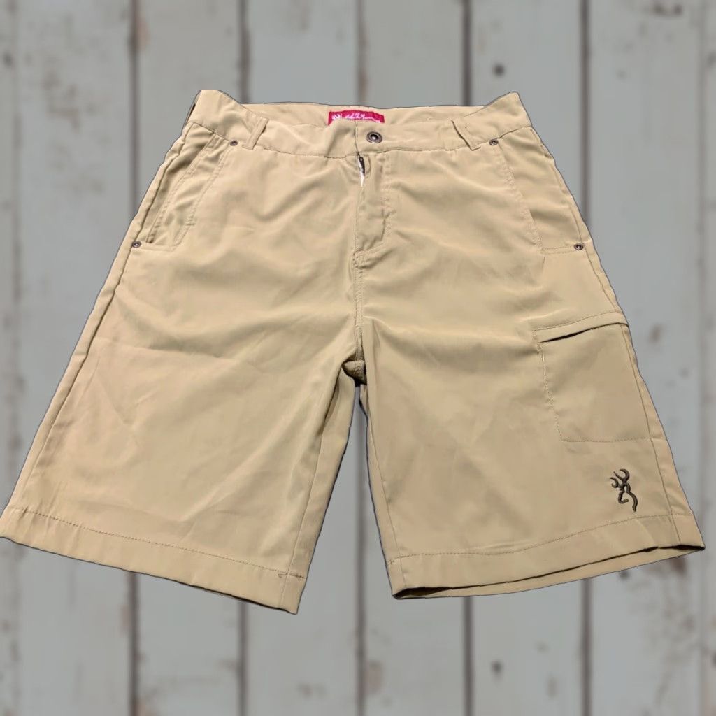 Vintage Vintage Browning Men’s Golf Shorts 32 Khaki Bermuda Flat Front Zipper Logo Summer Size US 32 / EU 48 - 1 Thumbnail