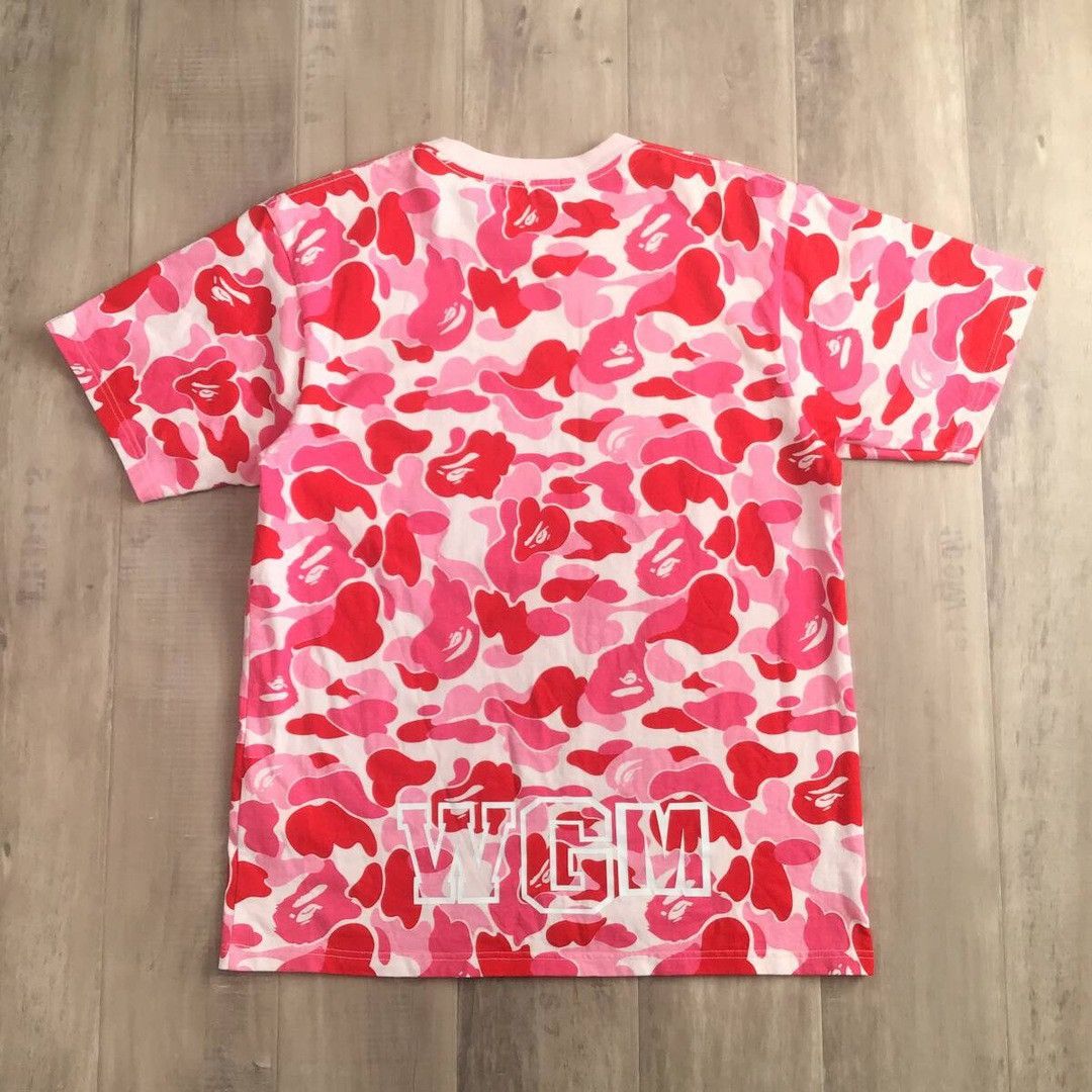 Bape BAPE ABC camo pink shark T-shirt a bathing ape WGM Size US XL / EU 56 / 4 - 3 Thumbnail