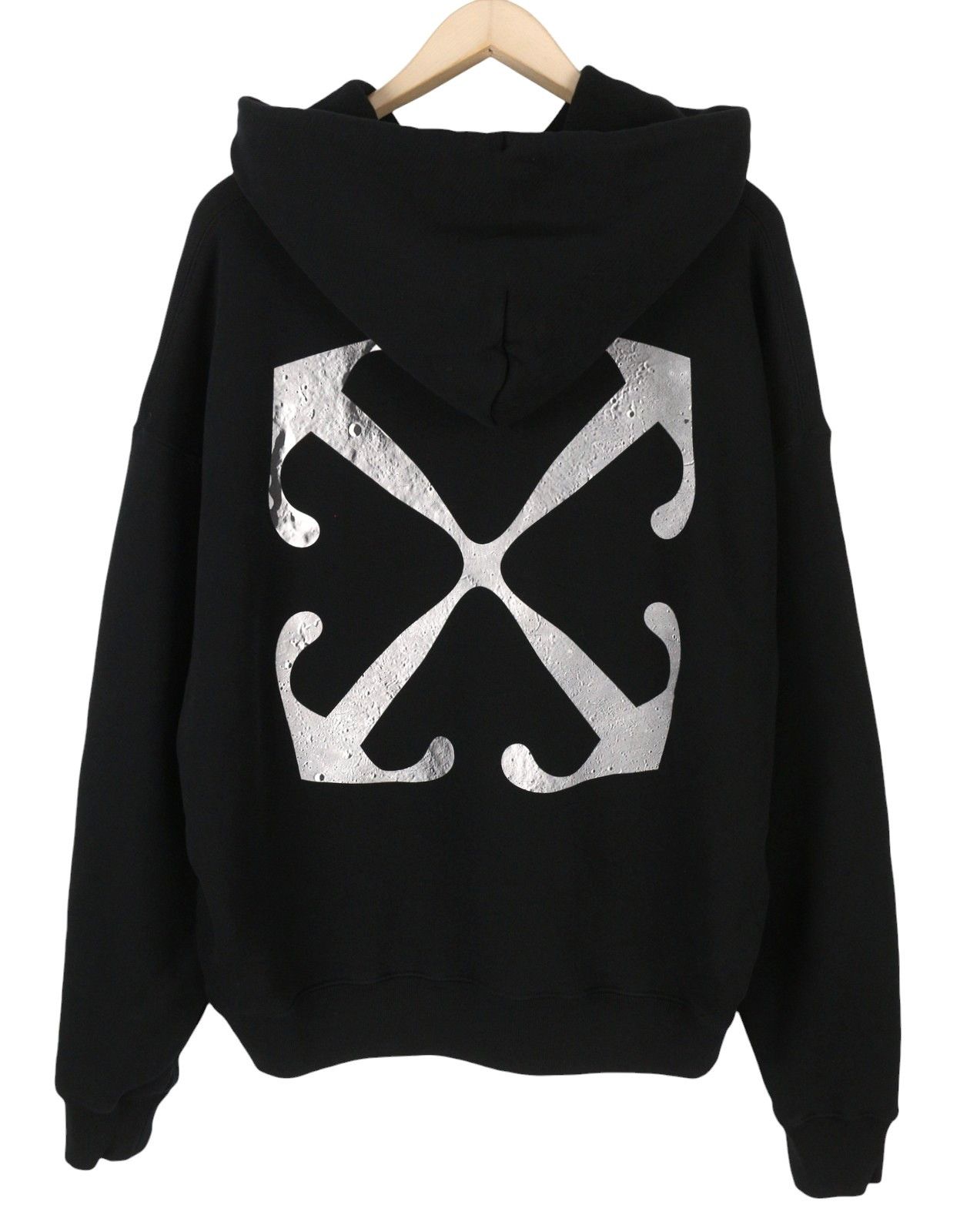 Off-White L Black Kangaroo Pocket Logo Oversized RRP765 87772 Size US L / EU 52-54 / 3 - 1 Thumbnail