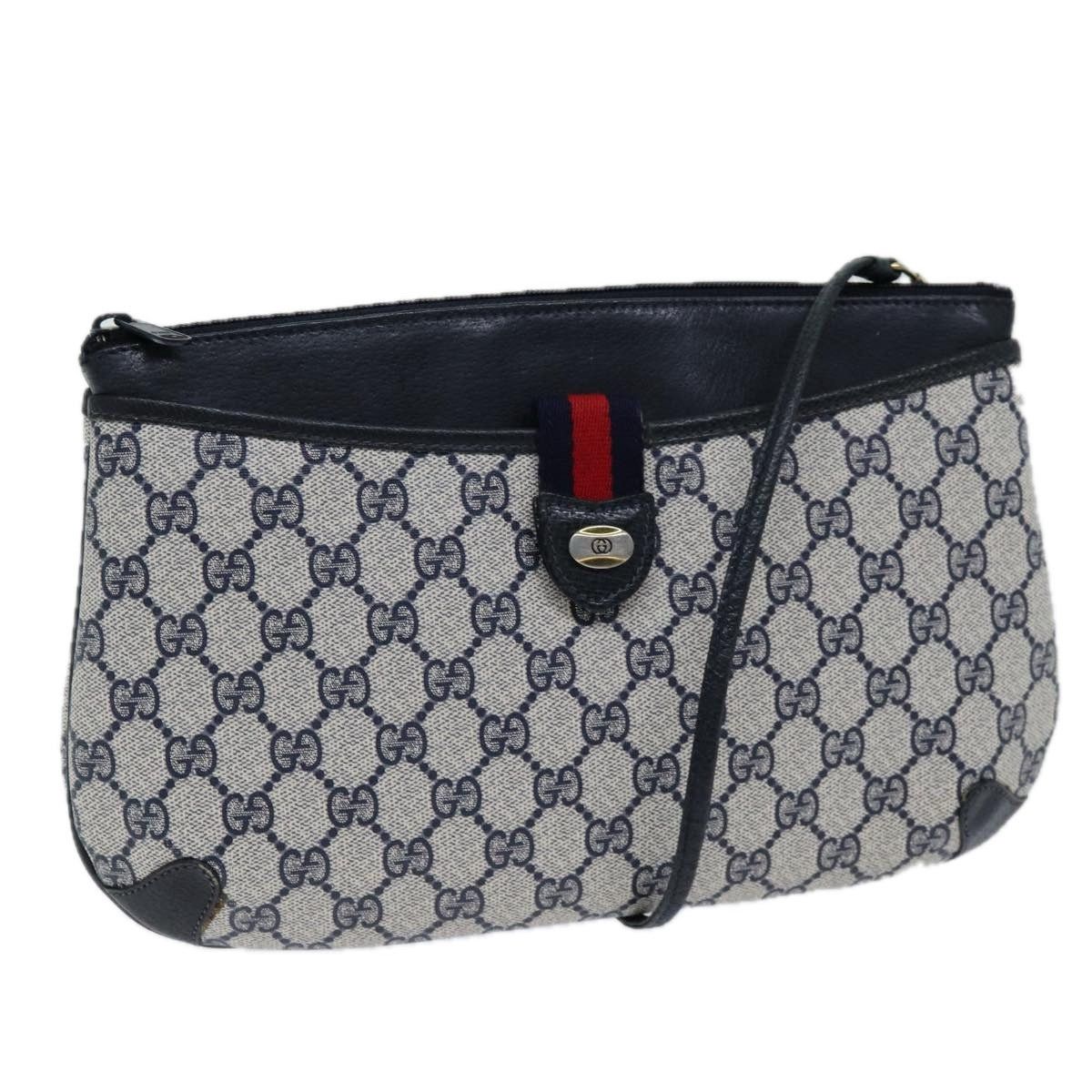Gucci GUCCI GG Supreme Sherry Line Shoulder Bag Pvc Navy Red 39 Size ONE SIZE - 1 Thumbnail