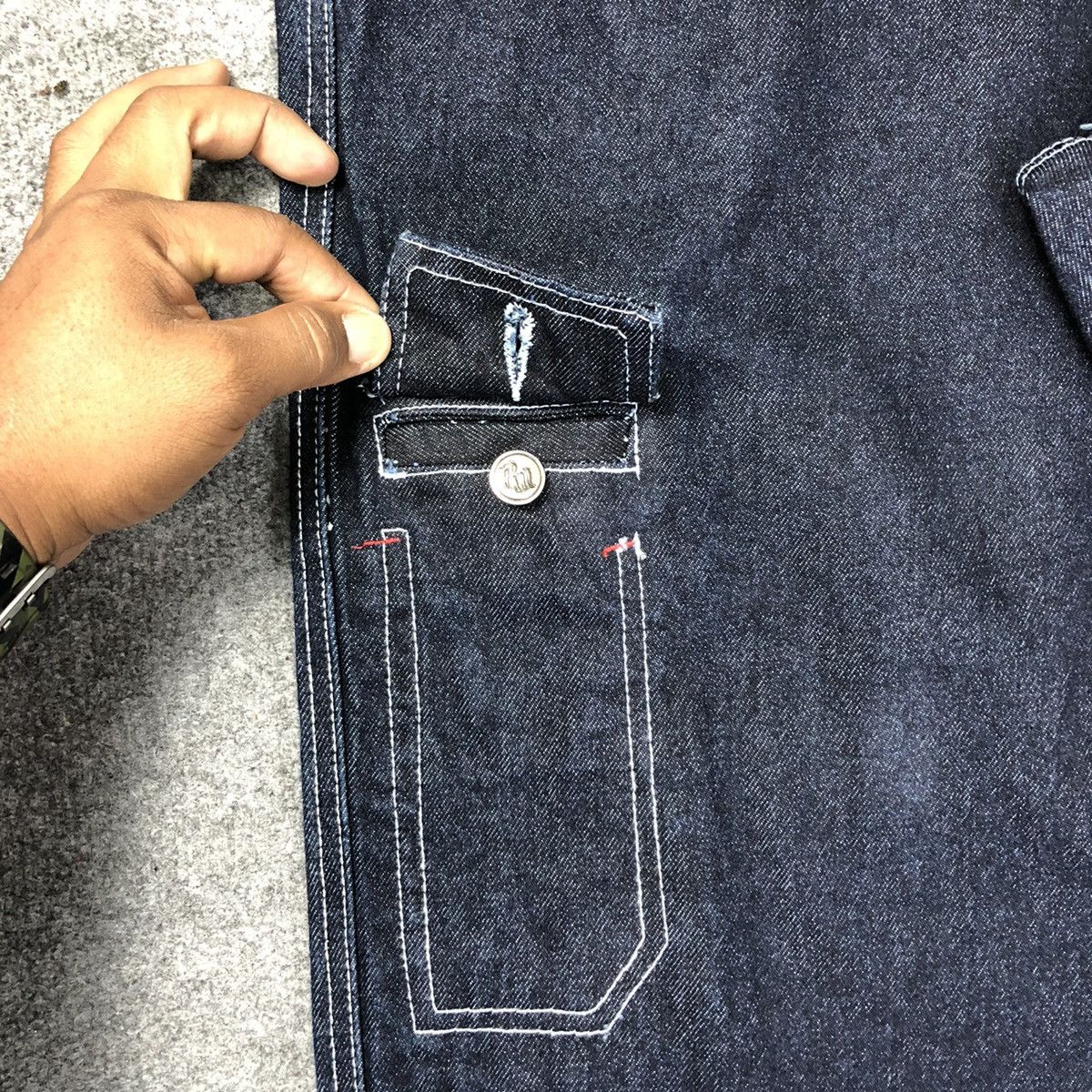 Rocawear 💢Rare💢 Vintage y2k ROCAWEAR Baggy Denim Jeans Size US 33 - 16 Thumbnail