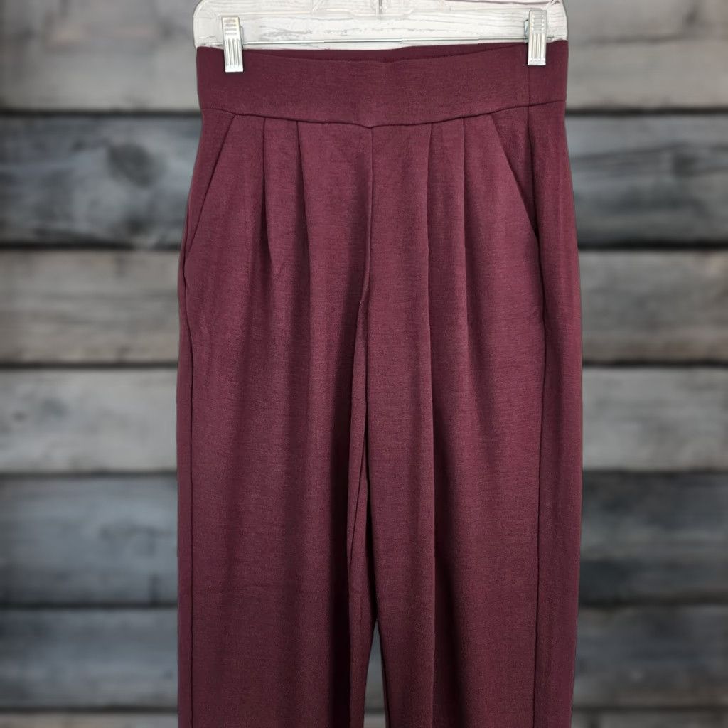 Loft Ann Taylor LOFT Womens Pants Ankle Sz XS Burgundy Pull On High Rise Size 26" / US 2 / IT 38 - 1 Thumbnail