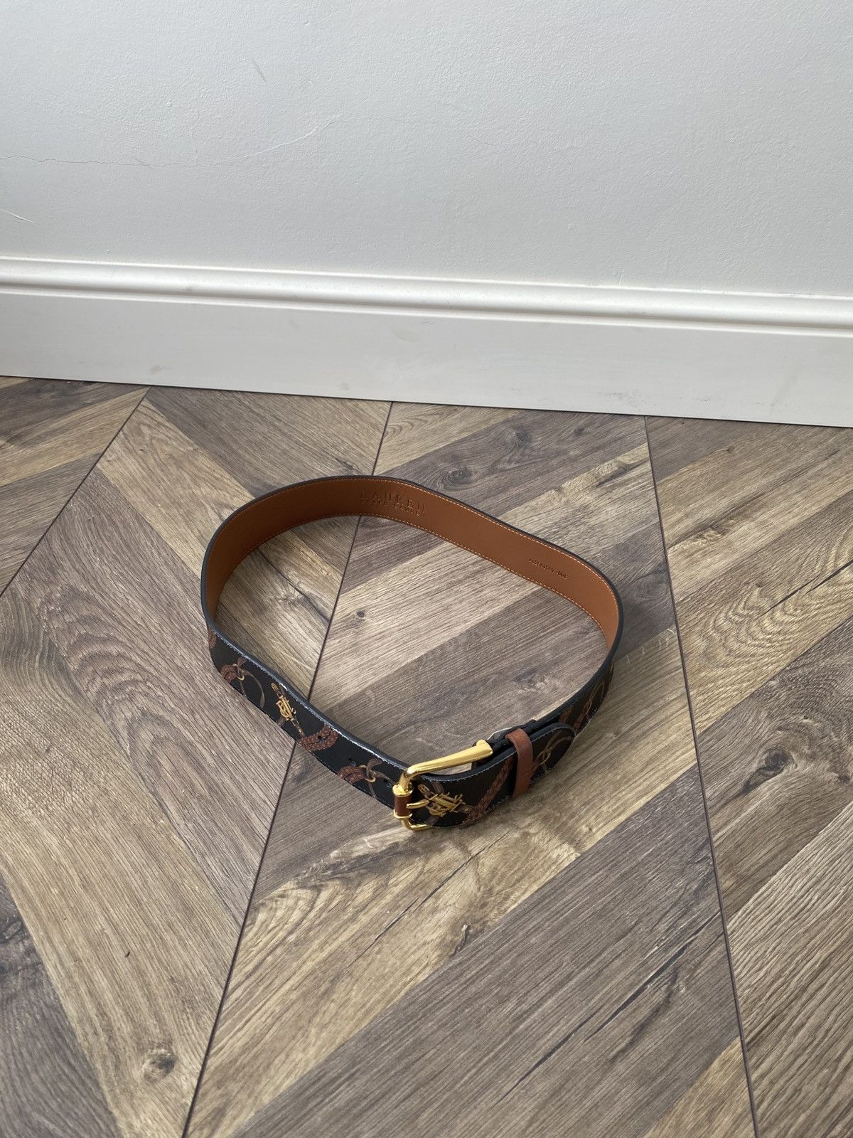 Ralph Lauren Vintage Ralph Lauren bit and bridle print all over logo belt Size 28 - 2 Thumbnail