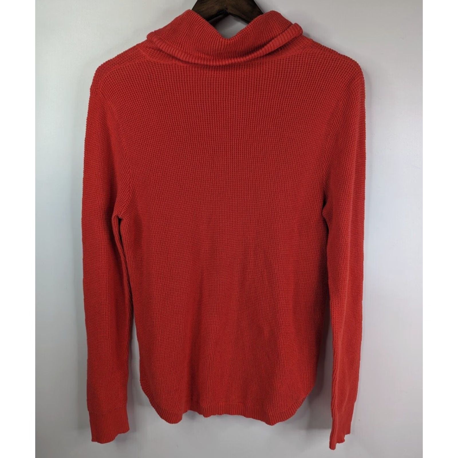 Ralph Lauren Lauren Ralph Lauren Sweater Womens Large Waffle Weave Coral Pullover Cowl Neck Size L / US 10 / IT 46 - 4 Thumbnail