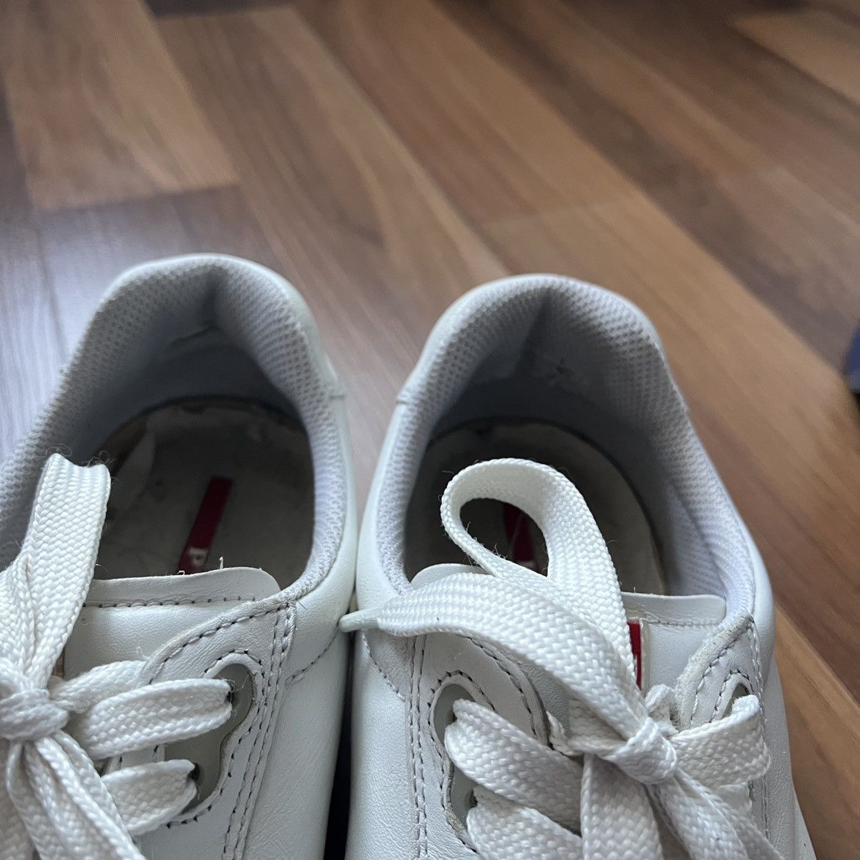 Prada Prada low-top sneakers white sneakers red label Size US 9 / EU 42 - 12 Thumbnail