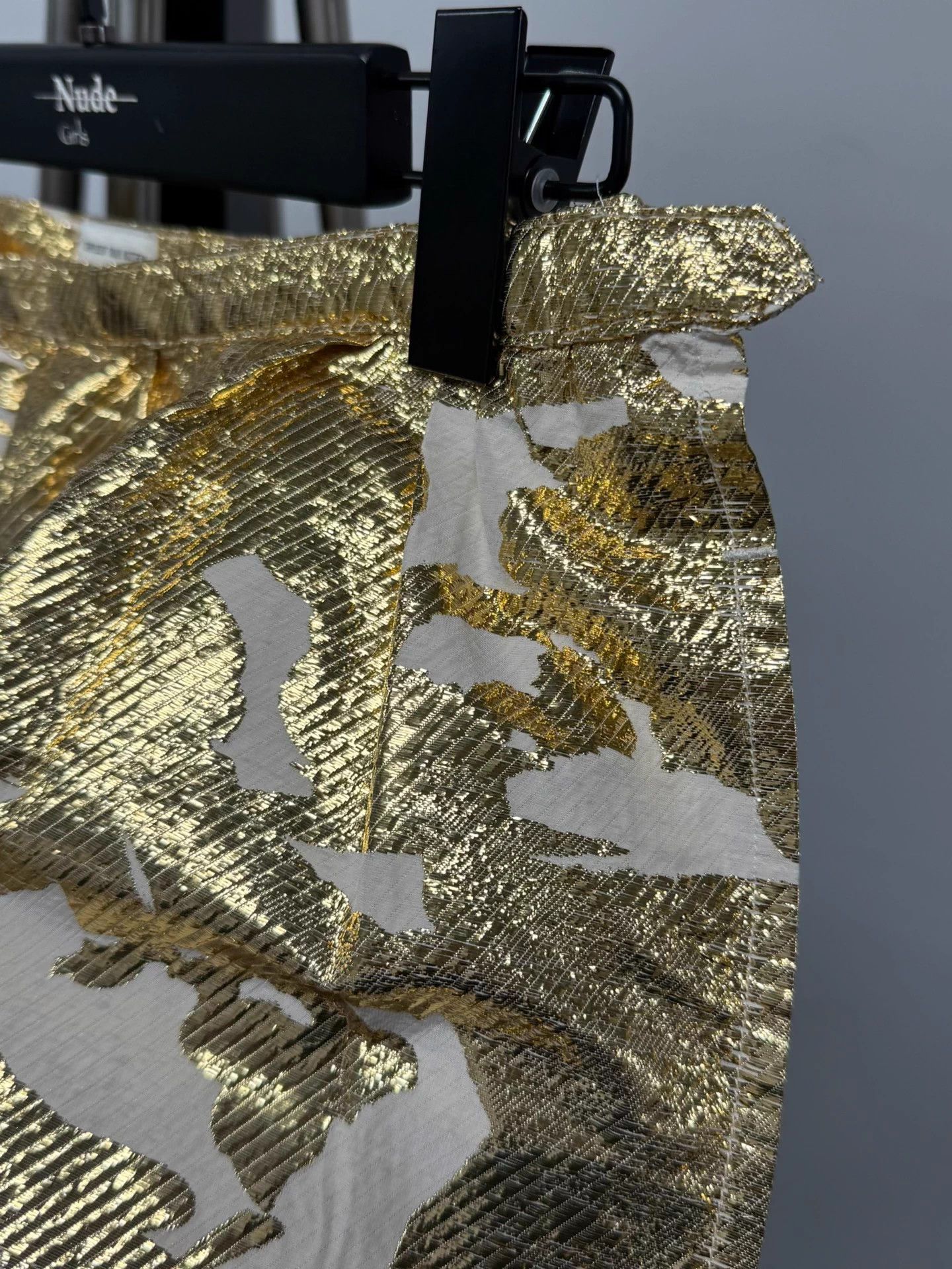 Dries Van Noten DRIES VAN NOTEN Gold Leaf Floral Silk Blend Skirt Size 26" / US 2 / IT 38 - 6 Thumbnail
