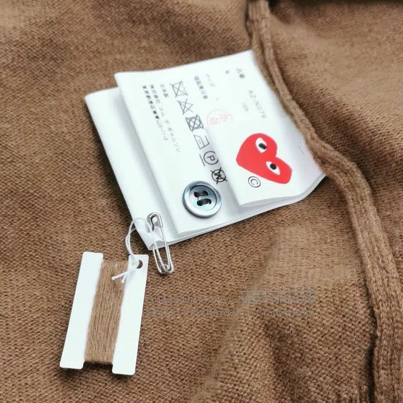 Comme des Garcons Comme Des Garcons Brown love cardigan wool sweater Size L / US 10 / IT 46 - 4 Thumbnail