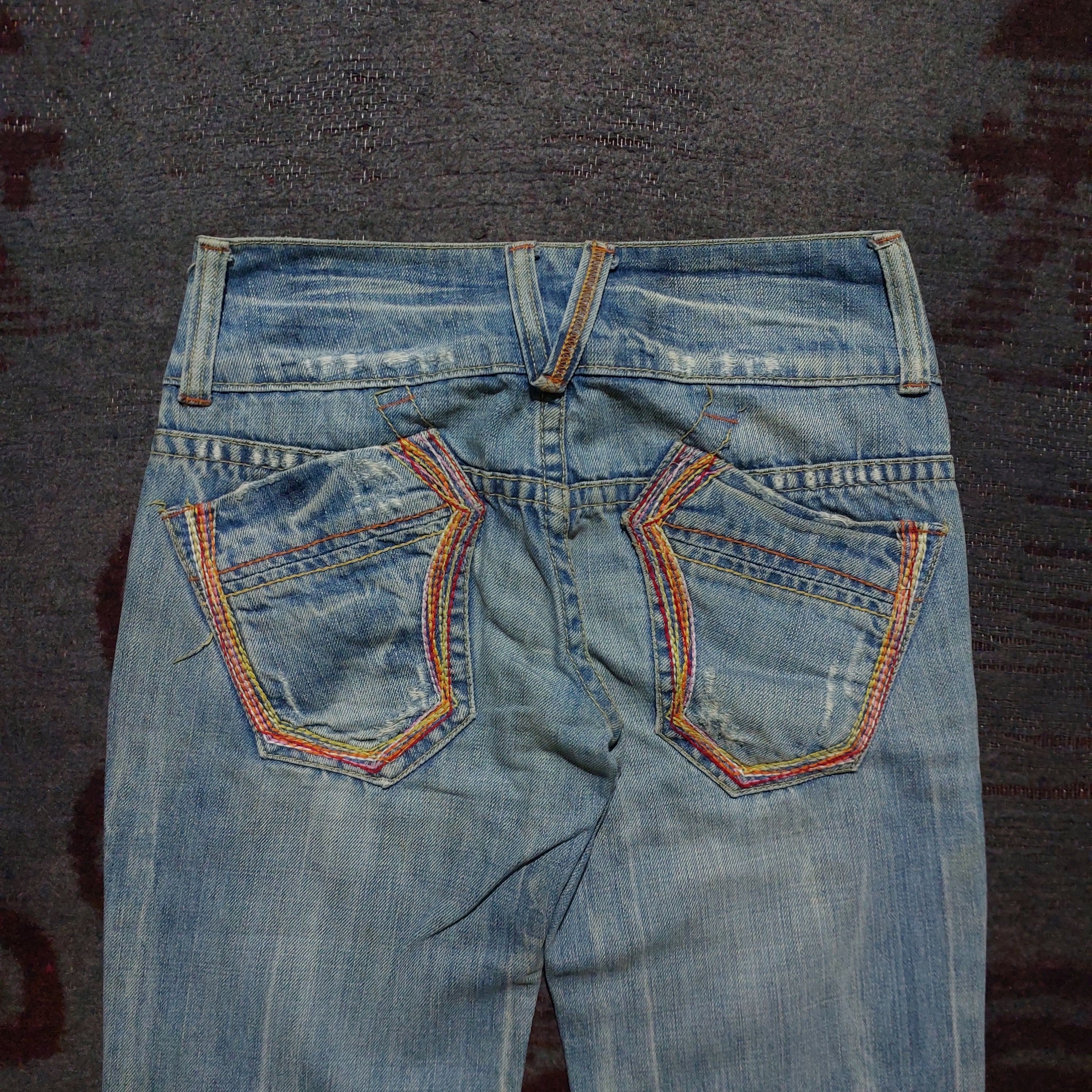 Tornado Mart Red pepper japan light blue washed flare denim Size US 28 / EU 44 - 6 Thumbnail