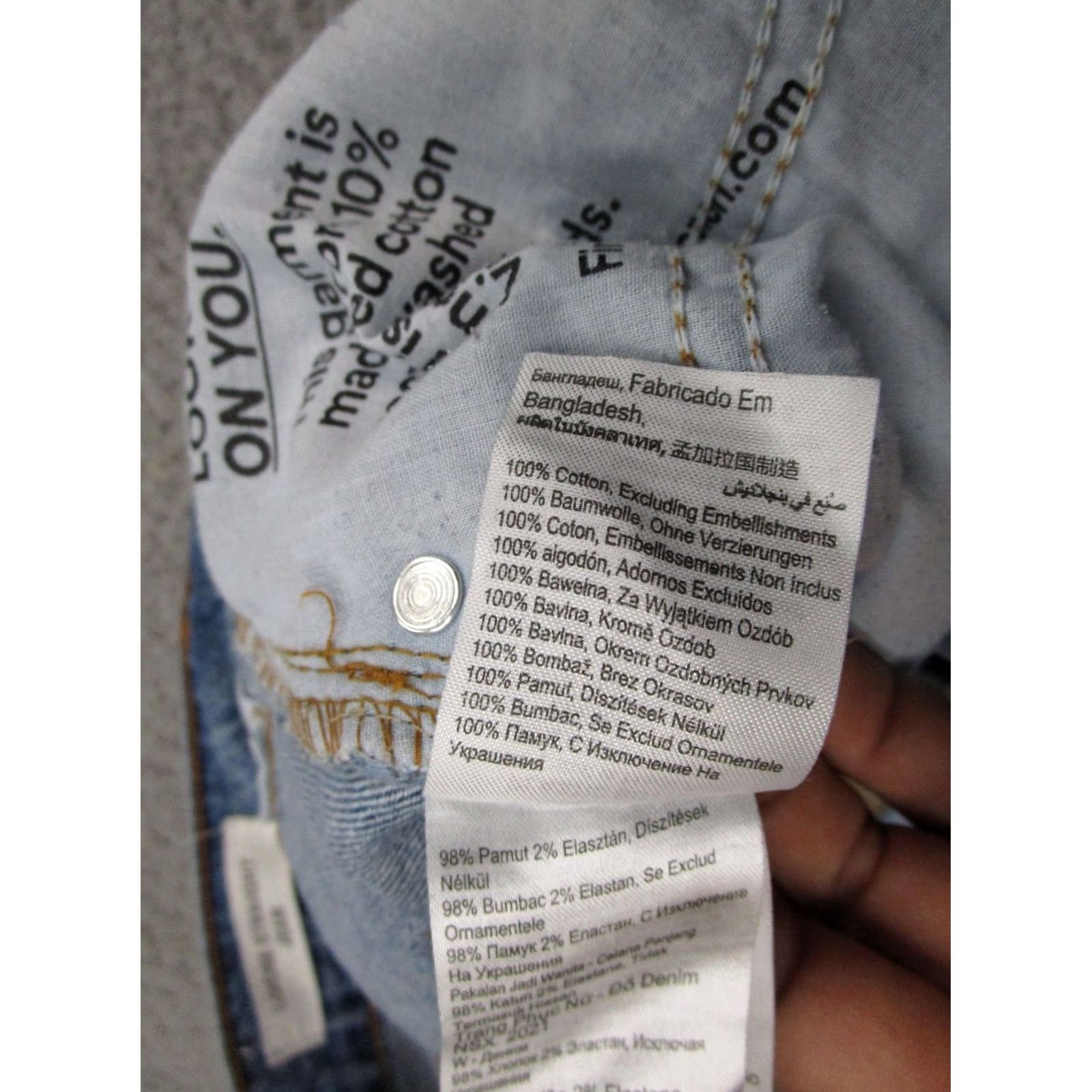 Cotton On Cotton:On Women's High-Rise Loose Straight Jeans Distressed Light Wash Size 10 Size 32" / US 10 / IT 46 - 6 Thumbnail