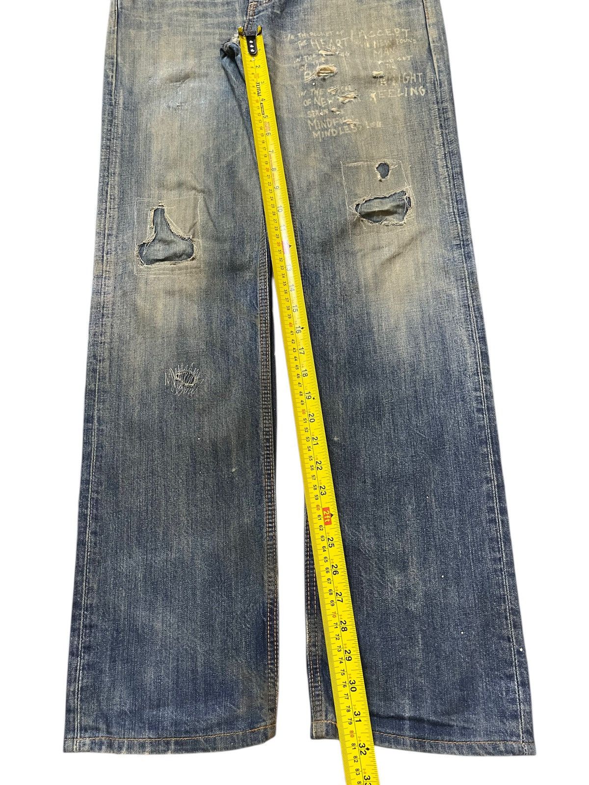 Edwin Vintage Japan Edwin Mud Wash Painted Style Distress Jeans Size US 32 / EU 48 - 15 Thumbnail