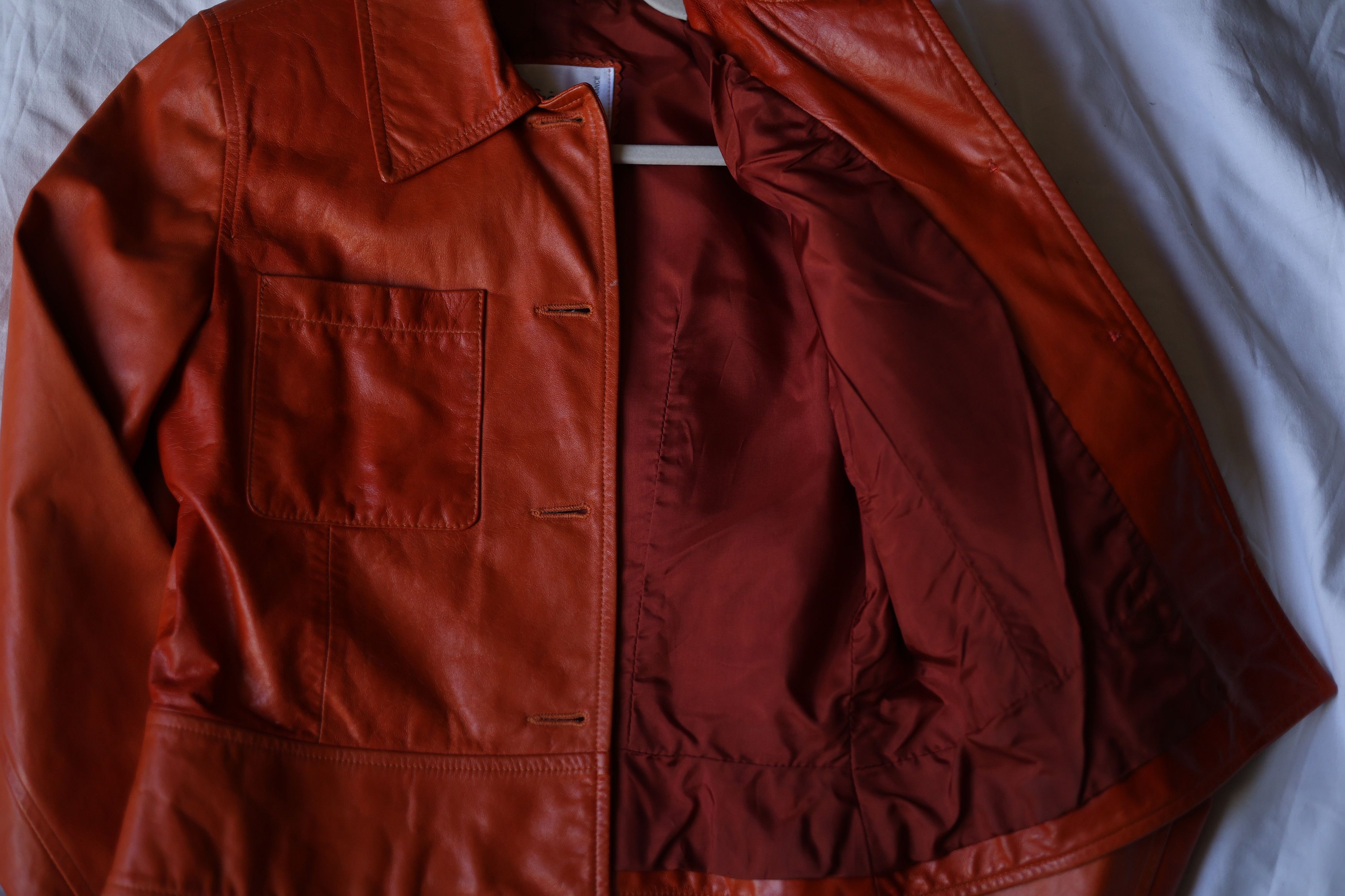 Other × Vintage Sprung Freres (Frères) vintage rust brown leather jacket Size S / US 4 / IT 40 - 5 Thumbnail