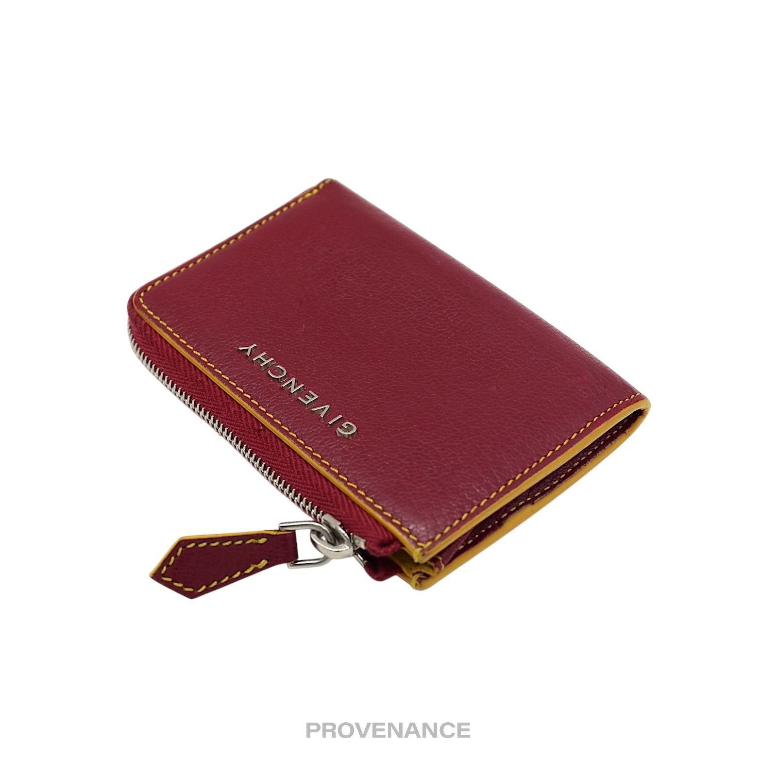 Givenchy 🔴 Givenchy Cles Zip Pouch Wallet - Red/Yellow Leather Size ONE SIZE - 4 Thumbnail