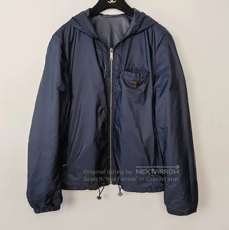 Prada Prada Navy Blue Shell Men's Jacket. Size US M / EU 48-50 / 2 - 1 Thumbnail