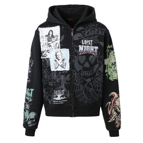 LOST INTRICACY Lost Intricacy 'Lost Innocence' Black Zip Up Hoodie Size US S / EU 44-46 / 1 - 1 Preview
