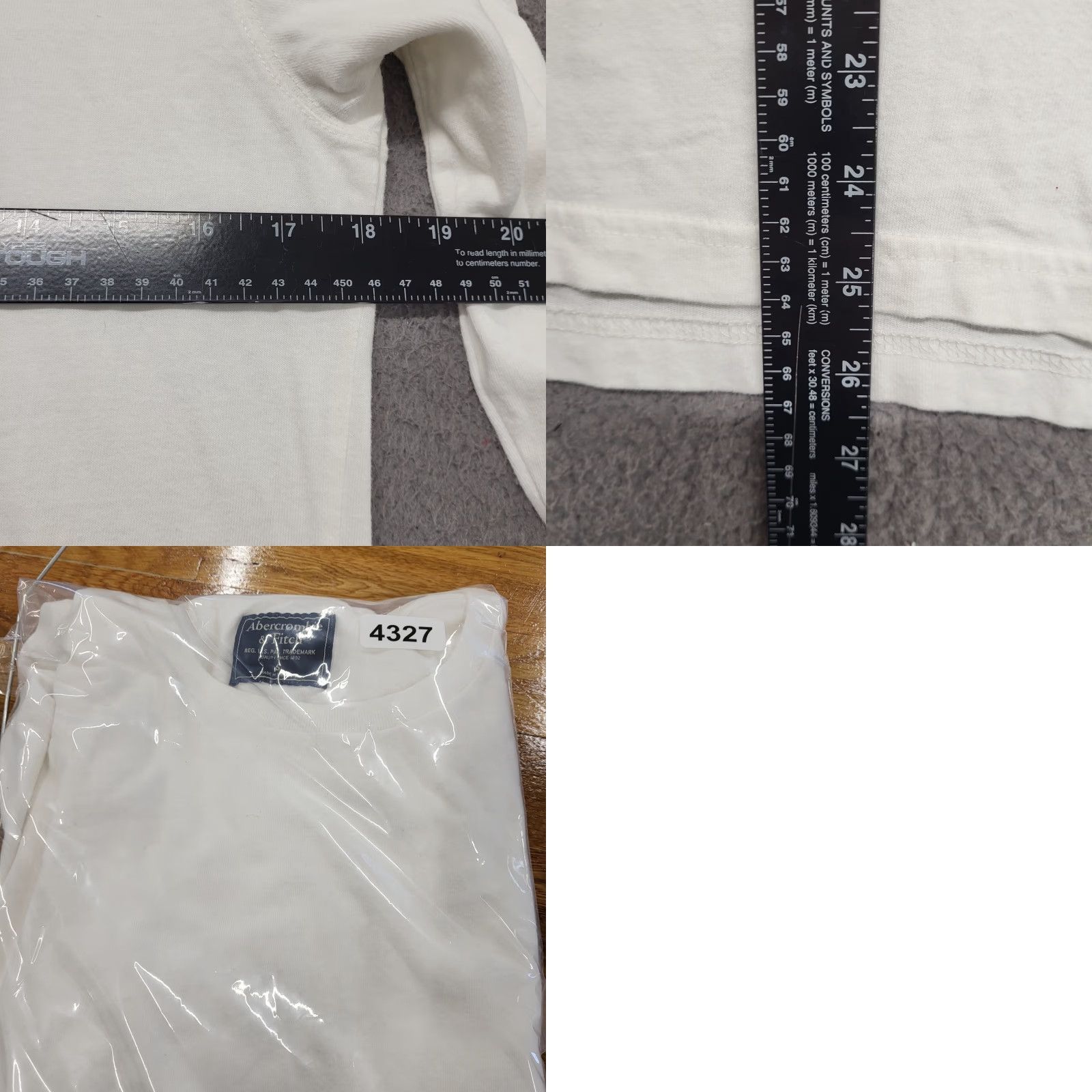 Abercrombie & Fitch VINTAGE Abercrombie & Fitch Shirt Unisex Adults Small Regular T-Shirt Long Sleeve Blue White Preppy Logo Size US S / EU 44-46 / 1 - 8 Thumbnail