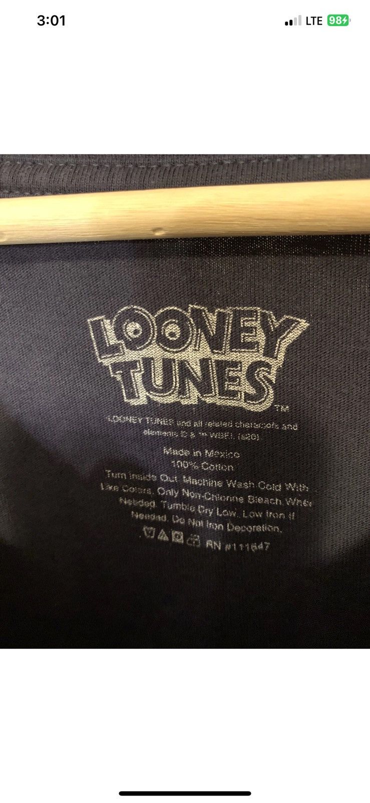 Other Looney Tunes Mens Sz 5XLT blue t shirt Size US XXL / EU 58 / 5 - 3 Thumbnail