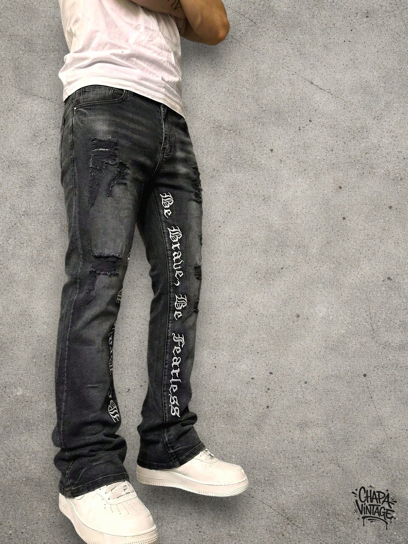 Japanese Brand Washed slim jeans Size US 34 / EU 50 - 2 Thumbnail
