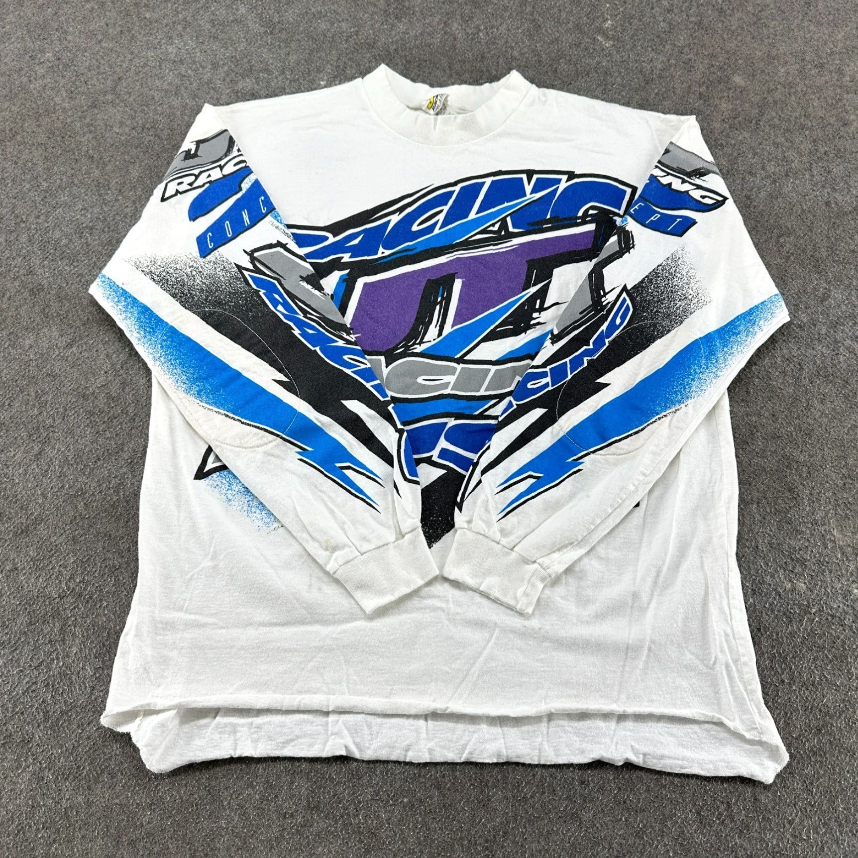 Vintage VINTAGE JT Racing USA Shirt Mens XL White Long Sleeve Motocross Cotton 90s Size US XL / EU 56 / 4 - 2 Thumbnail