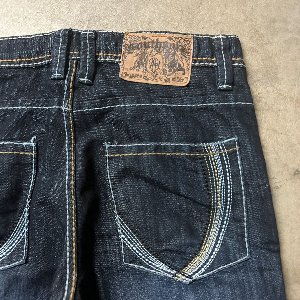 Affliction × JNCO × Southpole Vintage South Pole BAGGY Embroidered Denim Jeans Size US 34 / EU 50 - 2 Thumbnail