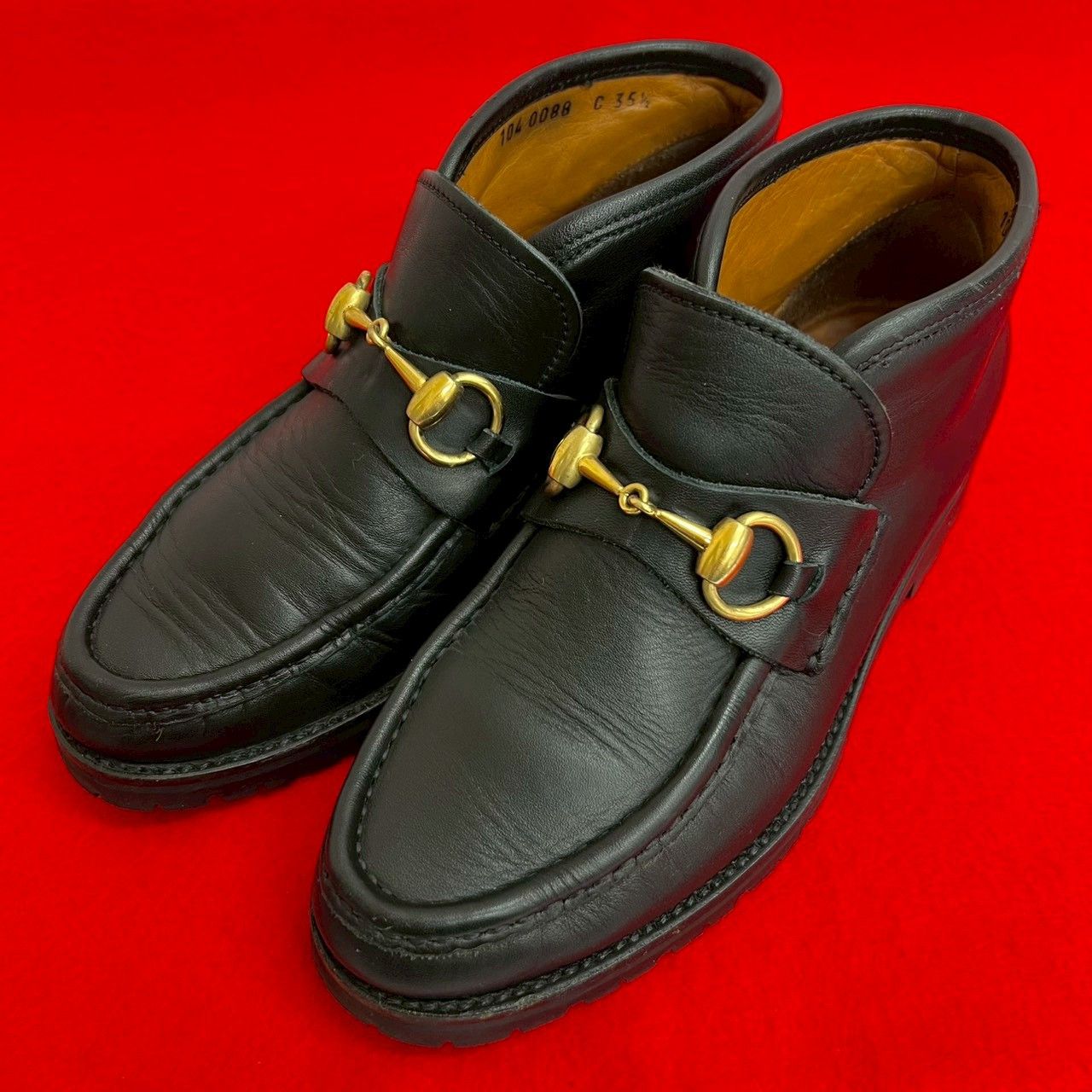 Gucci Gucci Gucci Horsebit Leather Short Boots Leather Shoes DUTY FREE for USA Size ONE SIZE - 1 Thumbnail