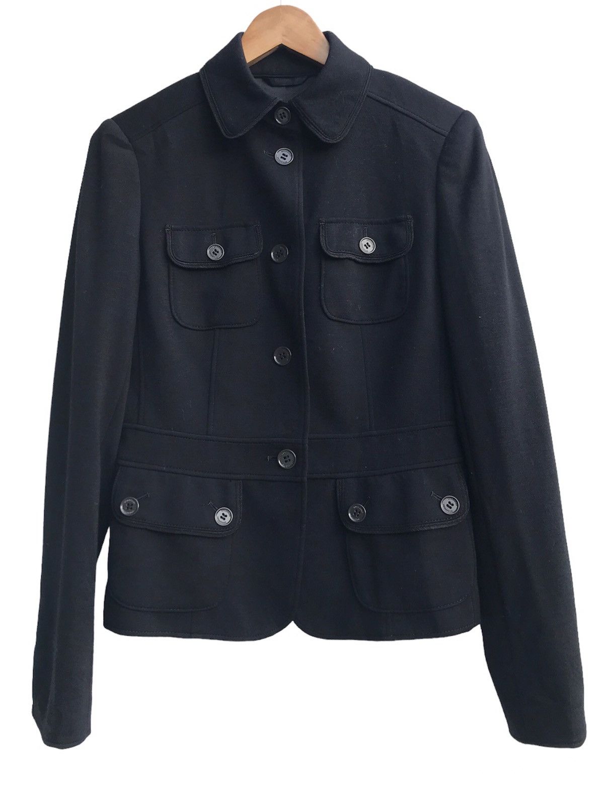 image of Burberry London Wool Coat Made In Japan in Black, Women's (Size XS)