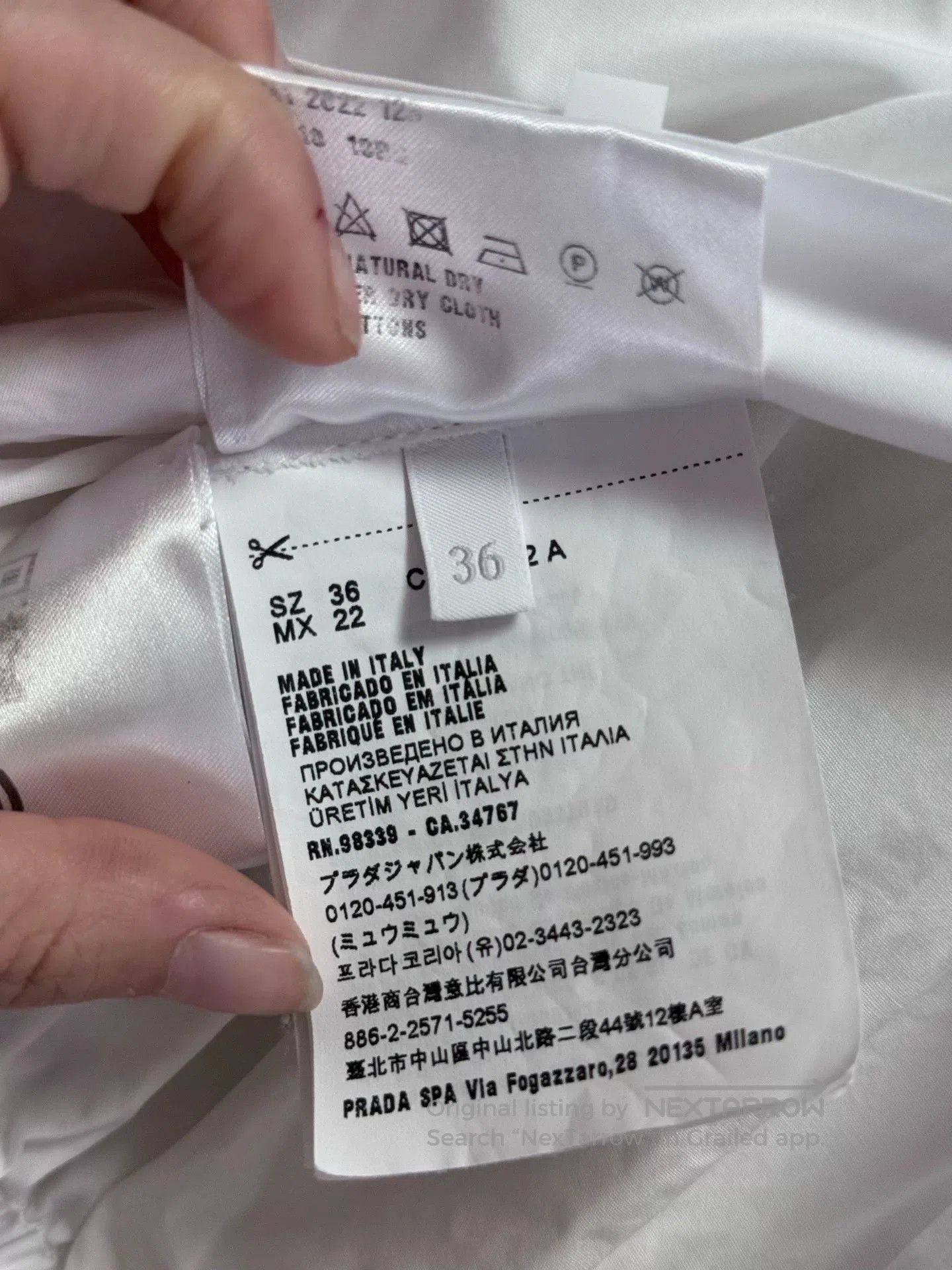 Miu Miu Miu Miu White Doll Collar Logo Belted Dress. Size XS / US 0-2 / IT 36-38 - 5 Thumbnail