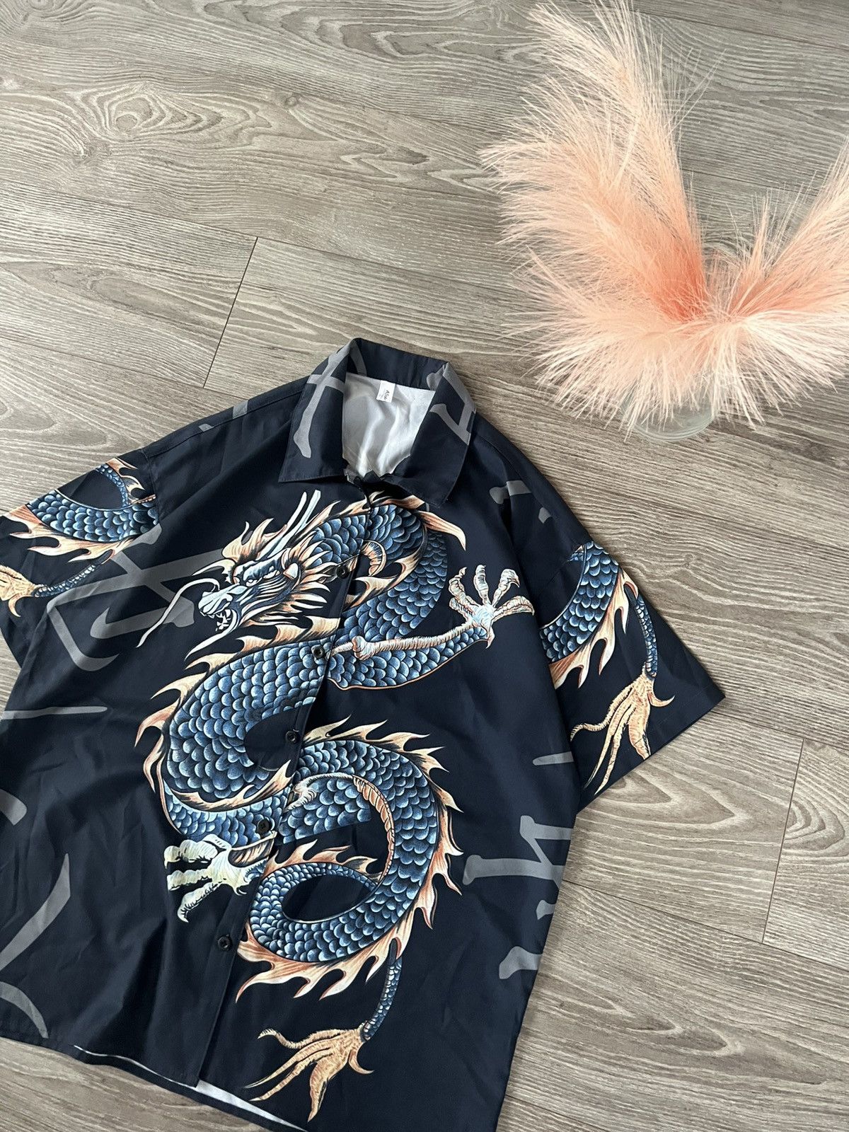 Affliction × Japanese Brand ‼️Archival Japanese Style Dragon Y2k Lite Weight Silk Tee‼️ Size US L / EU 52-54 / 3 - 7 Thumbnail