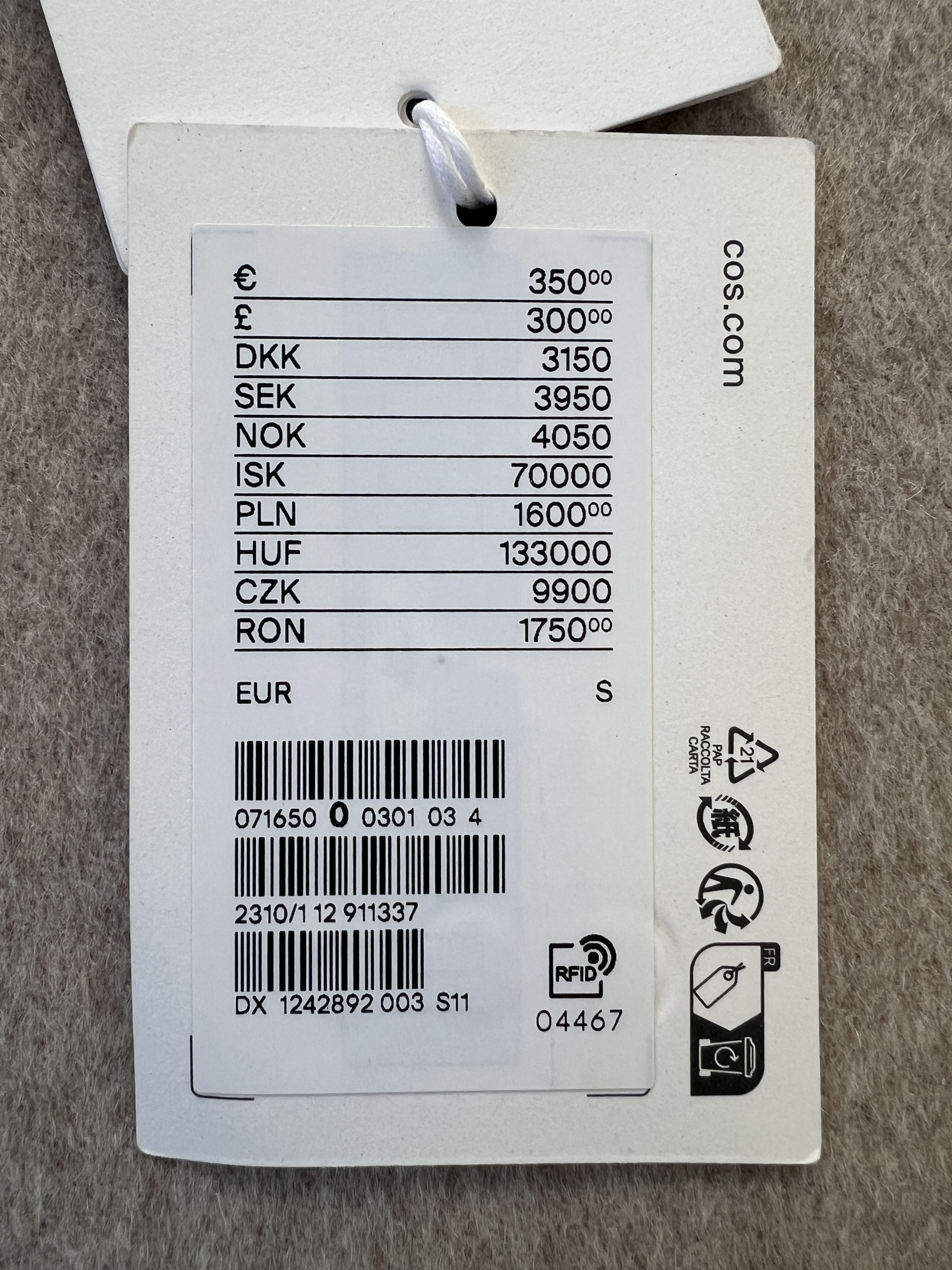 Cos COS Coat Size S / US 4 / IT 40 - 17 Thumbnail