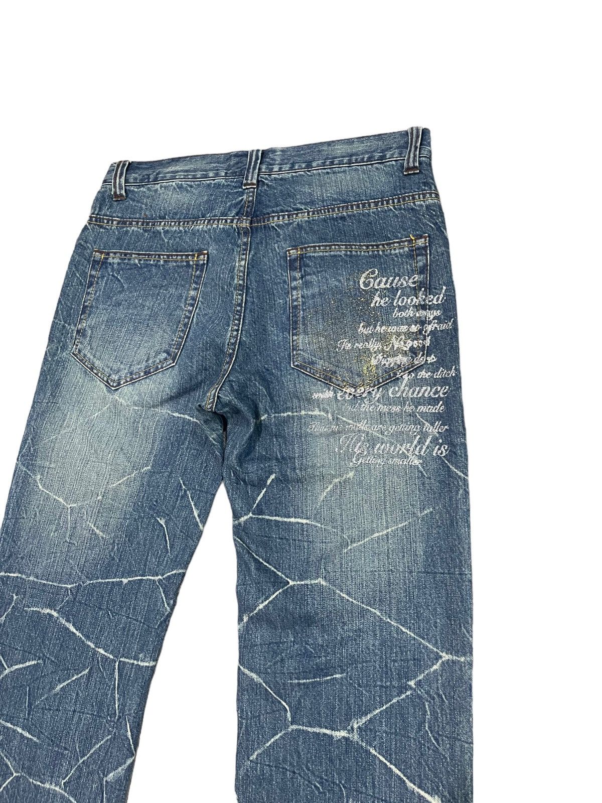Japanese Brand × Vintage Rare ! Vintage Nylaus Clothing Distressed Flared Jeans Size US 31 - 12 Thumbnail