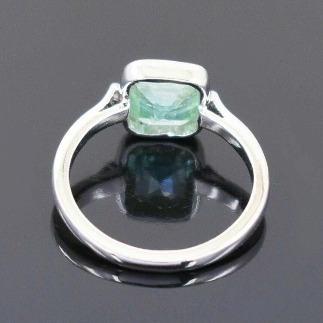 Handmade Hand Made Sterling Silver Blue Diamond Pave Ring 2.10 Cts Size ONE SIZE - 3 Thumbnail