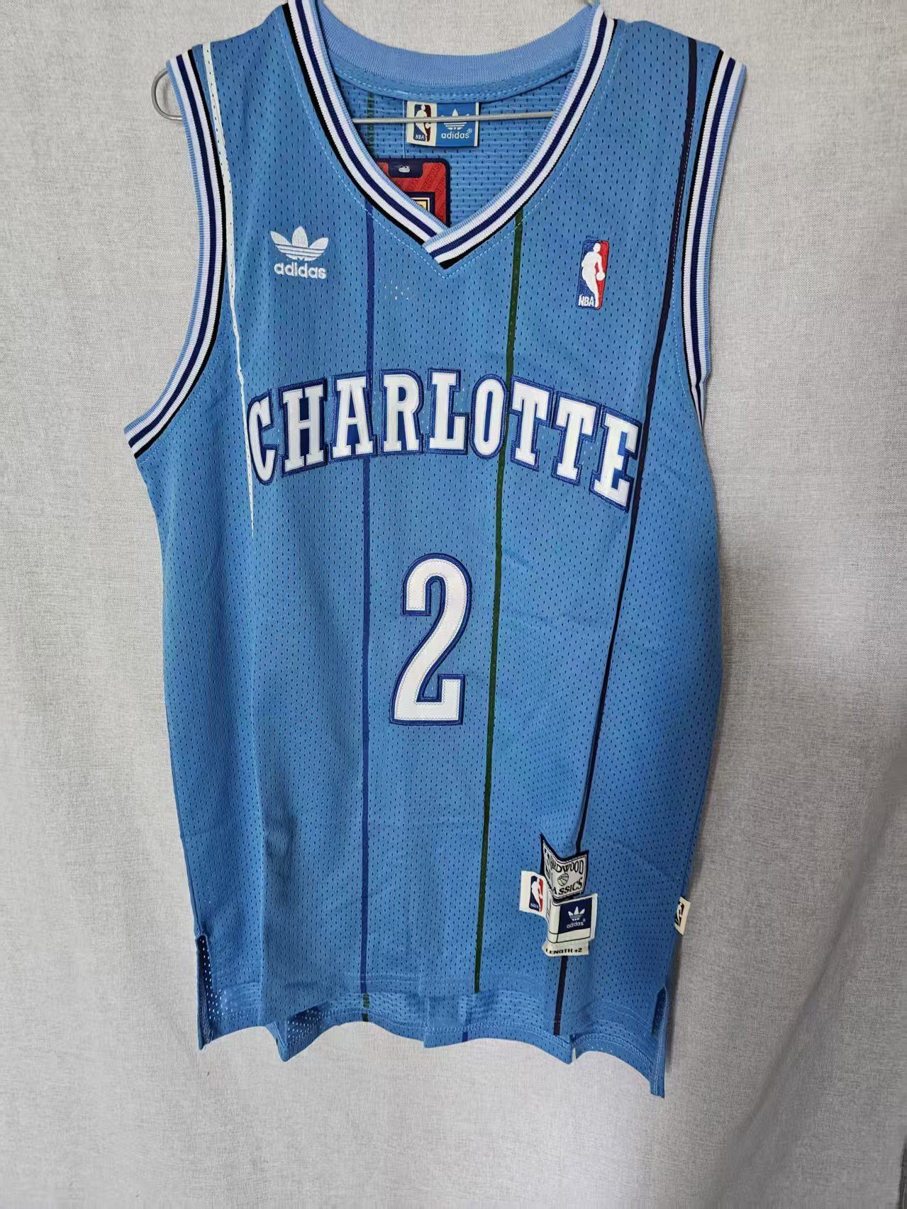 NBA Charlotte Hornets #2 Larry Johnson Jersey Size US XL / EU 56 / 4 - 1 Thumbnail