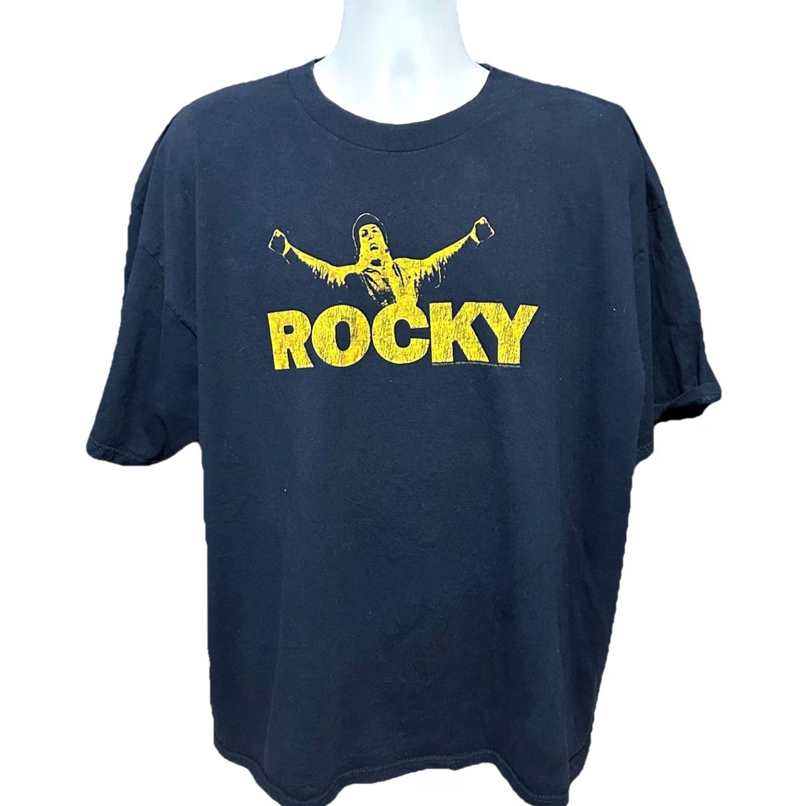 Vintage Rocky Balboa Sylvester Stallone Graphic Shirt Men 2XL Navy Blue T-Shirt Size US XXL / EU 58 / 5 - 7 Thumbnail