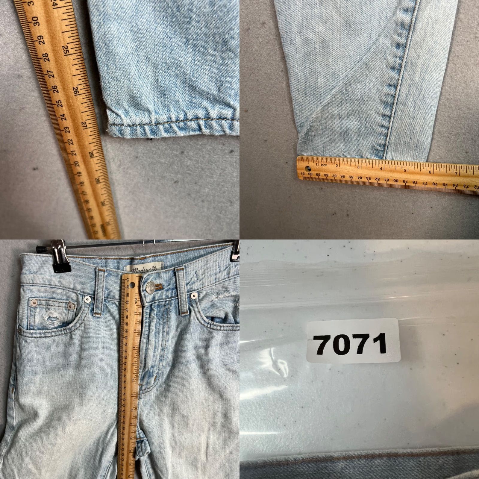 Madewell VINTAGE Madewell Jeans Womens The Perfect Summer 24 Light Wash Tapered Leg 100% Cotton Blue Size 42" / US 20 - 8 Thumbnail