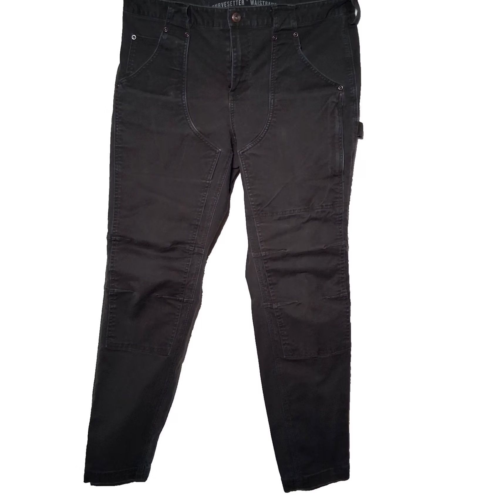 Duluth Trading Company Duluth Trading Co Pants Women 14 Regular Gray Canvas Double Knee Curvesetter Waist Workwear Utility Size 36" / US 14 / IT 50 - 2 Thumbnail