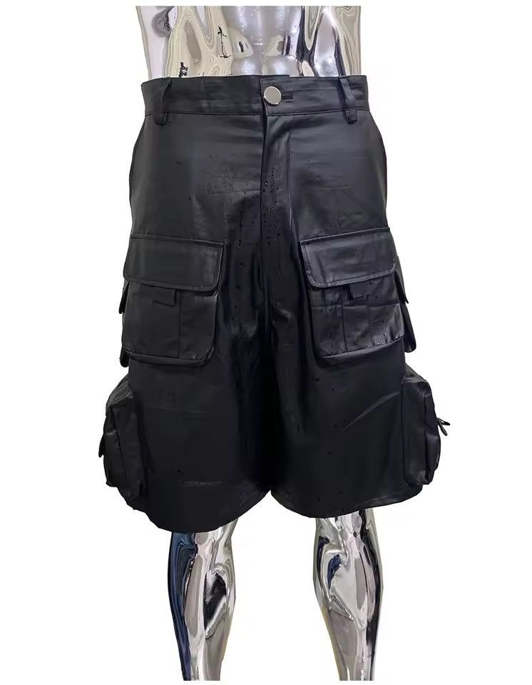 Other Cargo Leather Multi-pockets Shorts Size US 32 / EU 48 - 2 Thumbnail