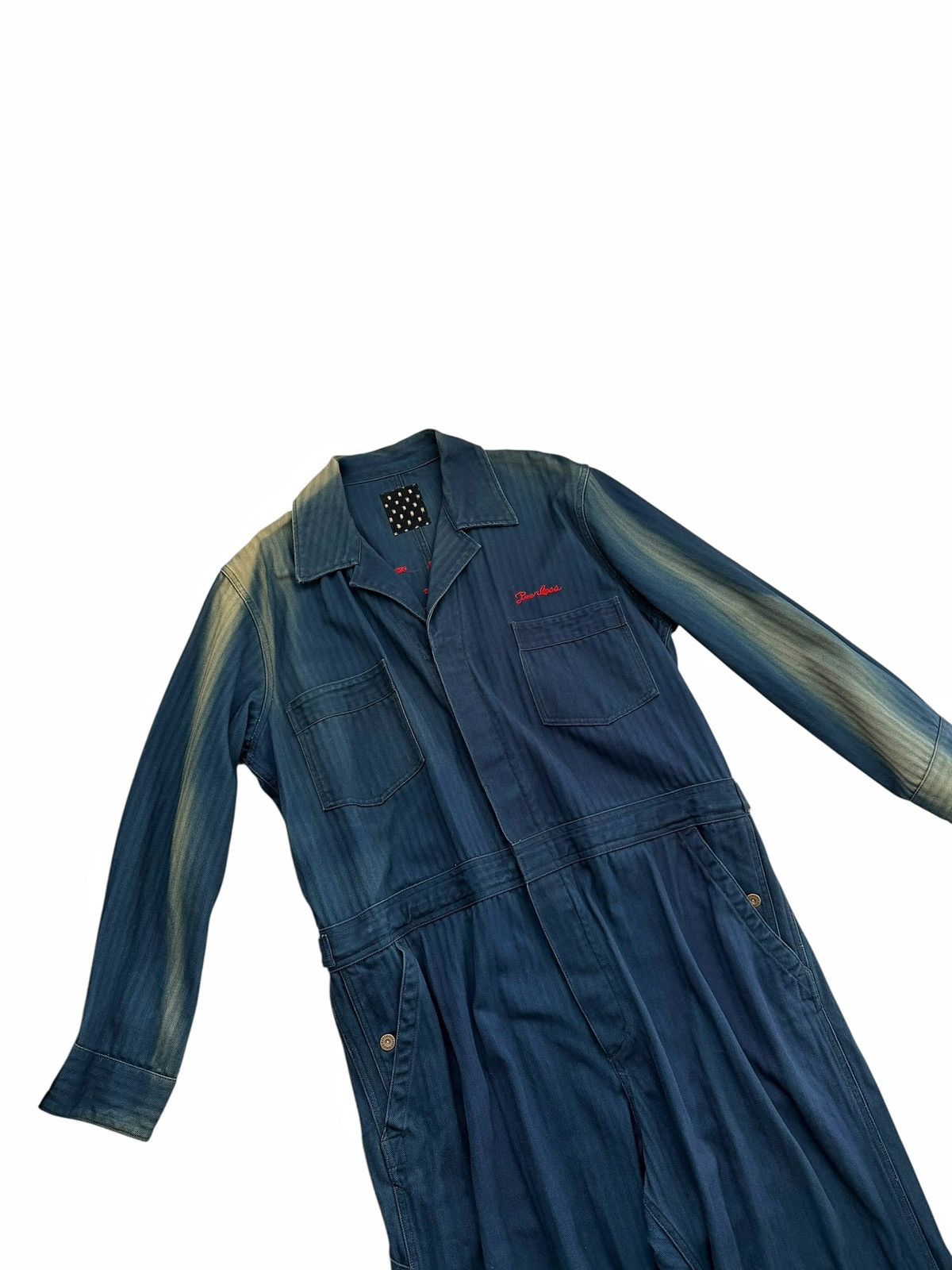 Visvim RARE sz4 ICT Motors Indigo Mechanic Coveralls Herringbone Size US 44 / EU 60 - 9 Thumbnail