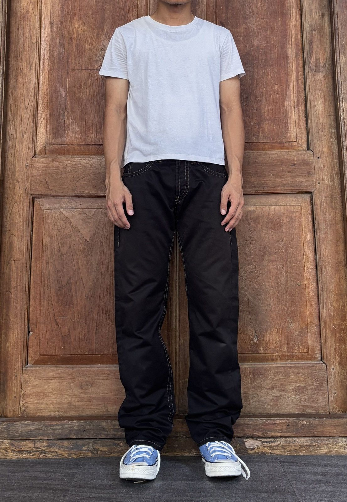 Junya Watanabe × Levi's FREE TAX! Contrast Stitching Straight Denim Jeans Size US 31 - 20 Thumbnail