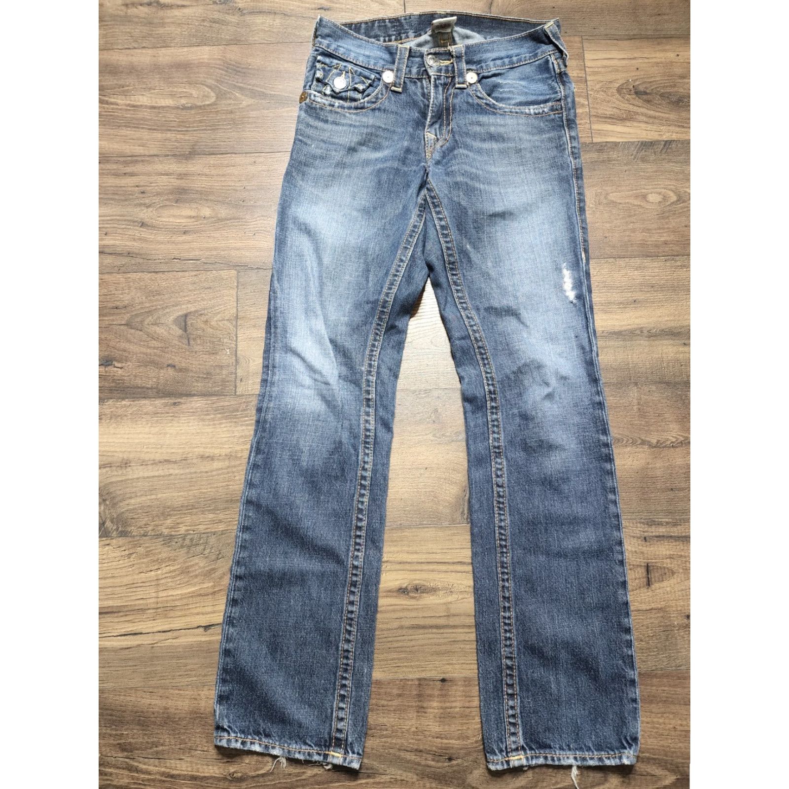 True Religion VINTAGE True Religion Ricky Jeans Women's Bootcut Jeans Size 29 Medium Wash Distressed Casual Size 29" - 2 Thumbnail