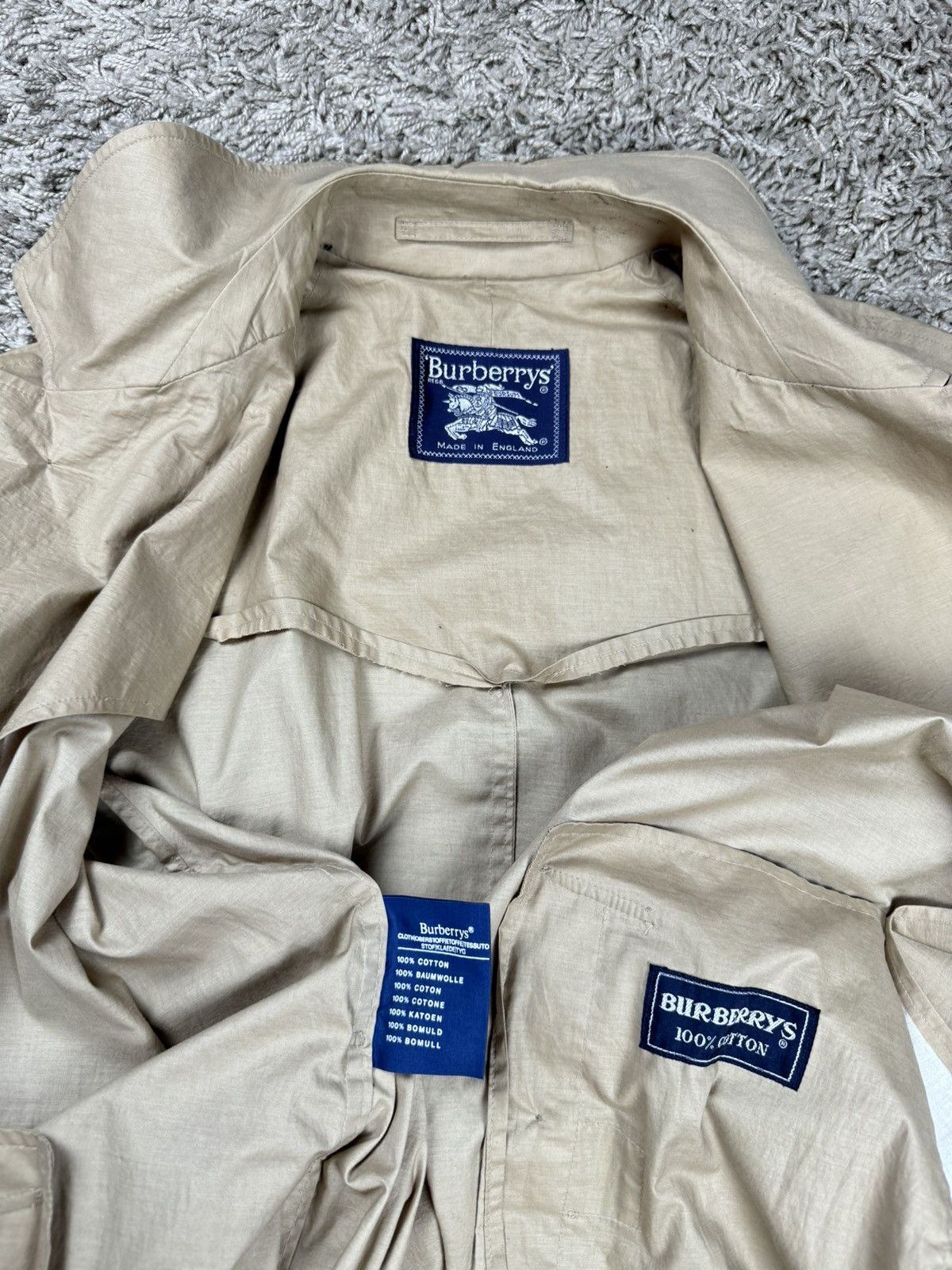 Burberry × Vintage Vintage trench coat Burberry original luxury streetwear item Size M / US 6-8 / IT 42-44 - 8 Thumbnail