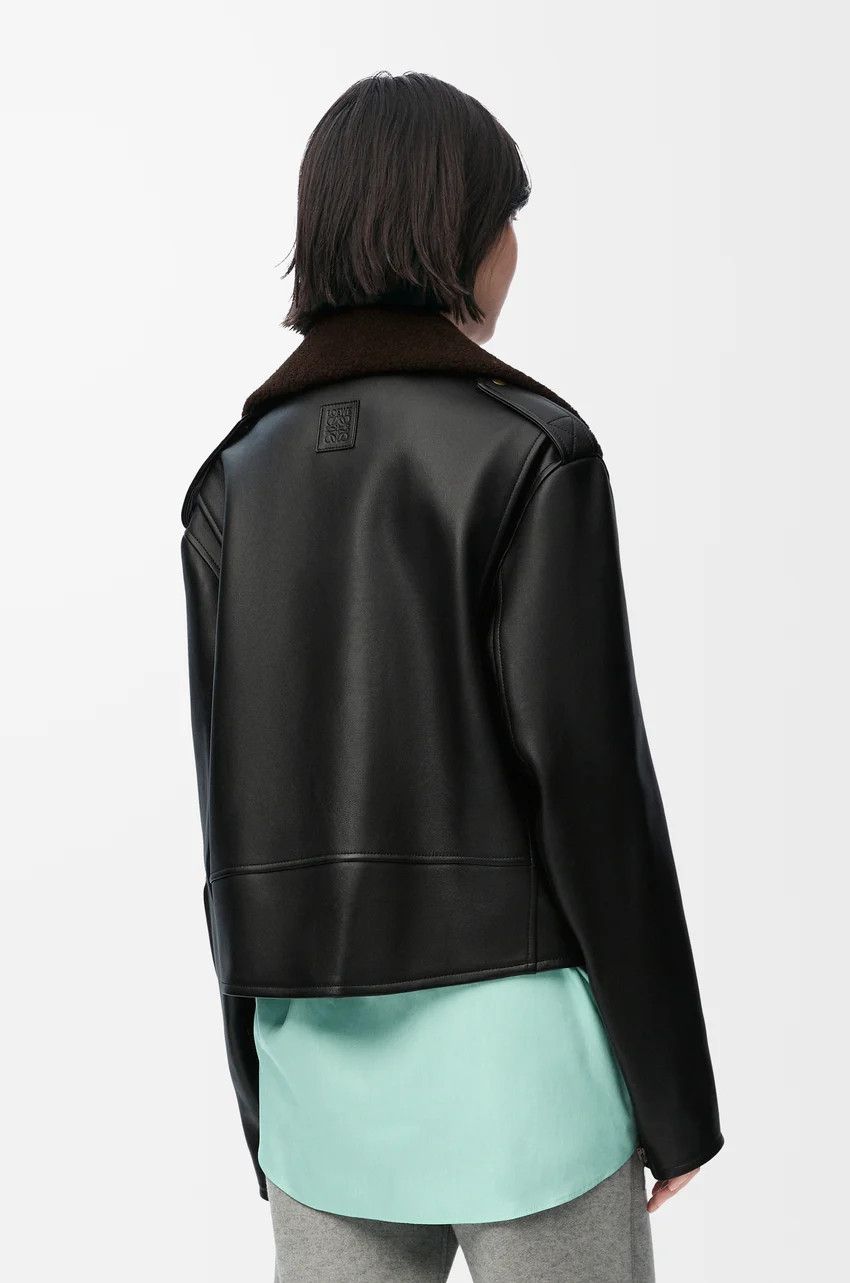 Loewe o1loc1c0525 Biker Jacket In Nappa Lambskin in Black Size M / US 6-8 / IT 42-44 - 4 Thumbnail