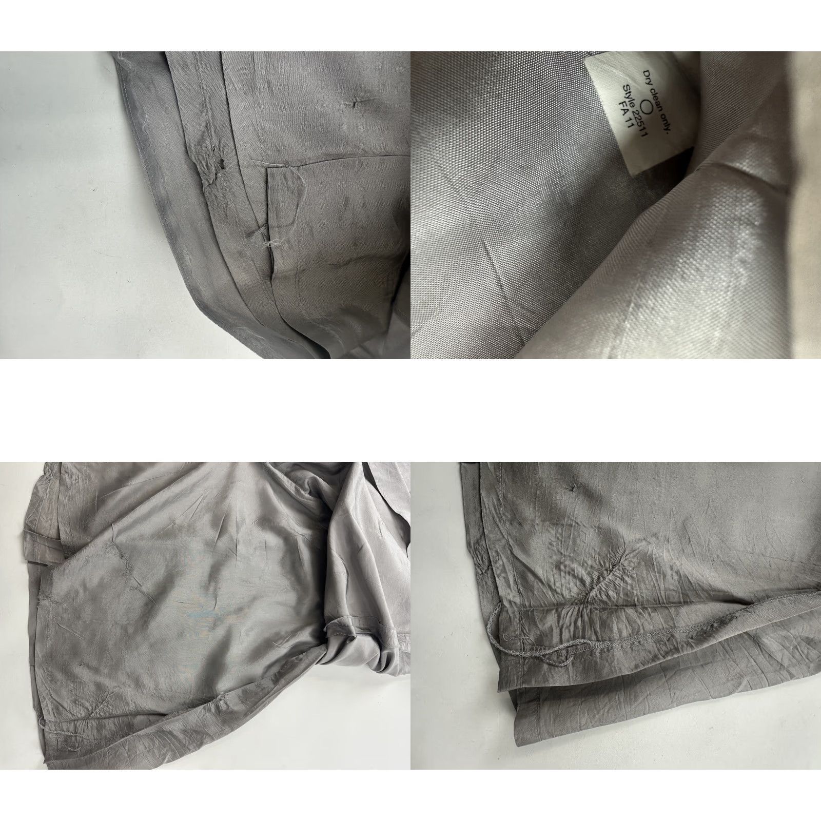 J.Crew J.CREW Dress Womens 4 Gray Silk Sleeveless Ruffle A-Line Zip Short - Side Zip Womens Size S / US 4 / IT 40 - 9 Thumbnail