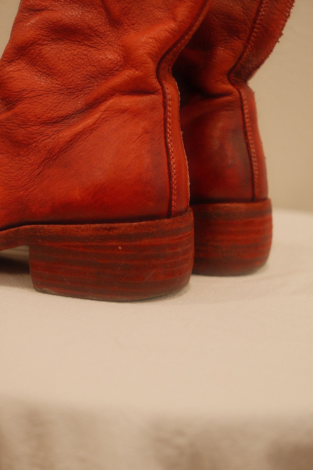Guidi Guidi Red Leather Boot Size US 5 / IT 35 - 6 Thumbnail