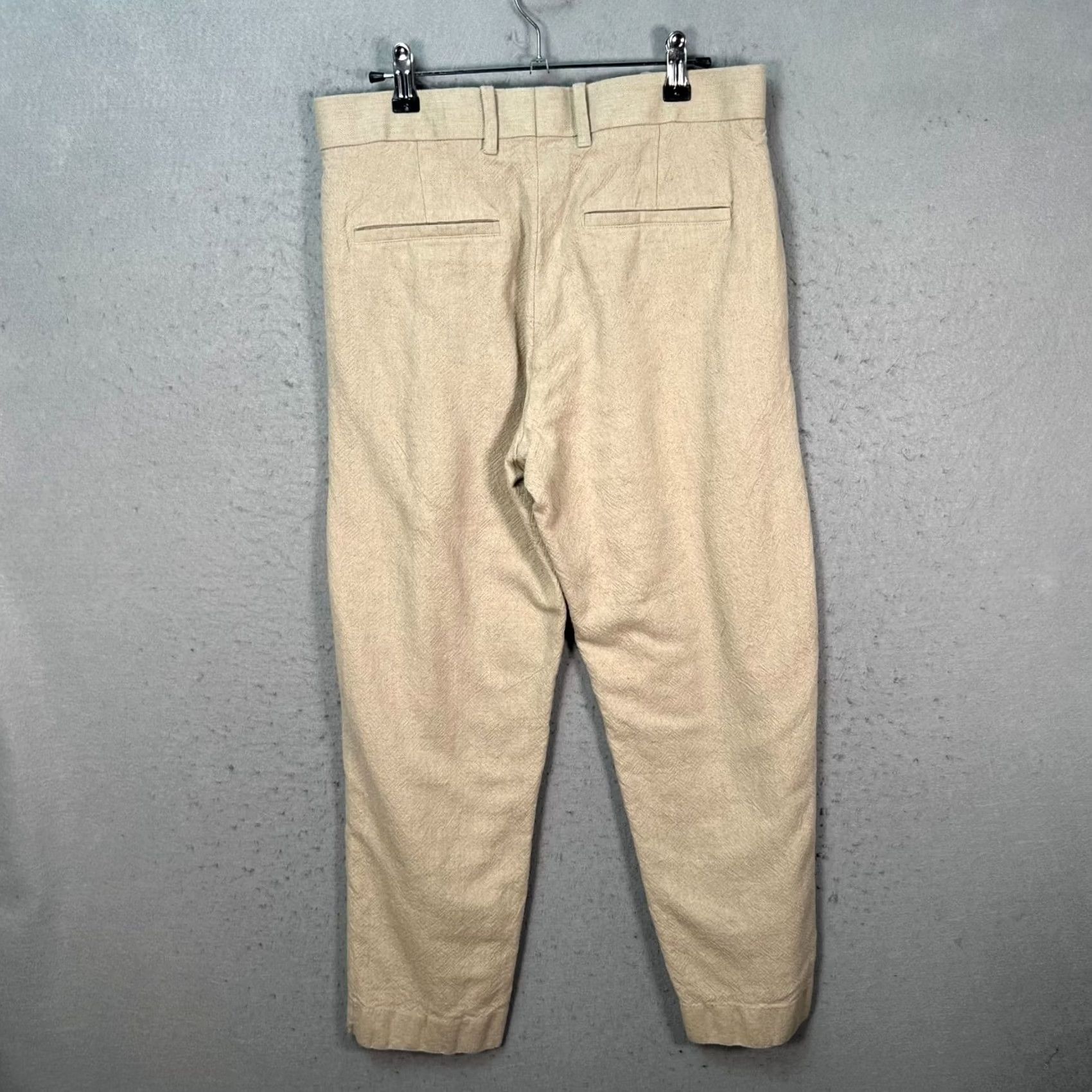 Abercrombie & Fitch Abercrombie & Fitch Mens 30 x 26 Beige Pleated Cotton Blend Pants Shirt? Size US 30 / EU 46 - 2 Thumbnail