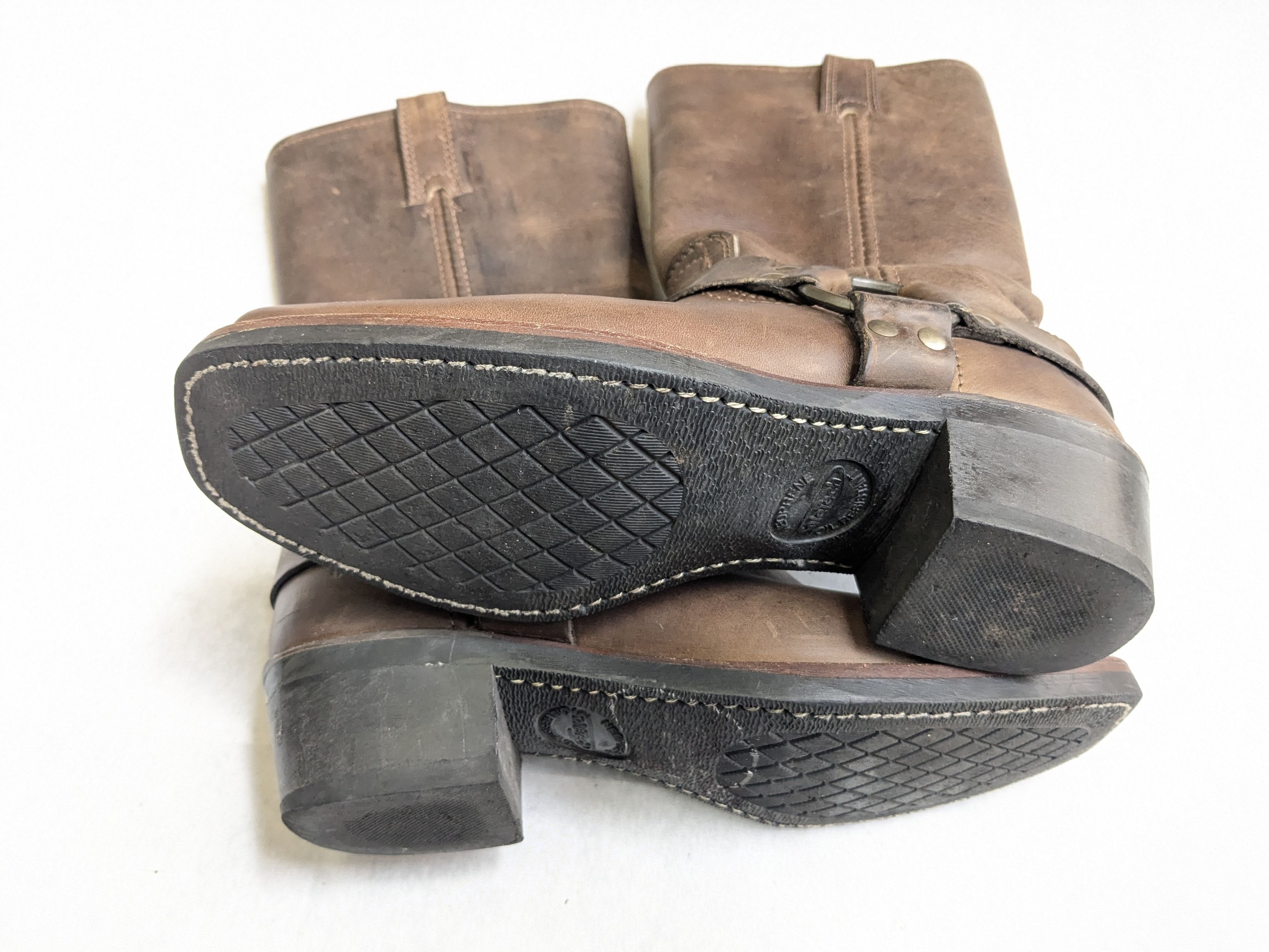 Frye Frye Harness Boots Brown Leather 7 M Leather Buckle Harness Size US 7 / EU 40 - 15 Thumbnail