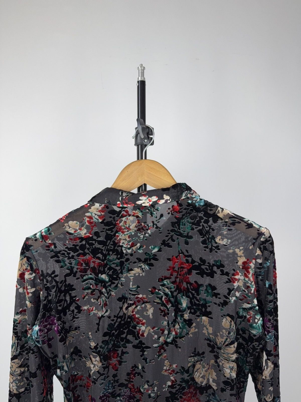 Desigual × Japanese Brand Desigual floral velvet mesh blouse vintage sheer y2k art Size S / US 4 / IT 40 - 6 Thumbnail