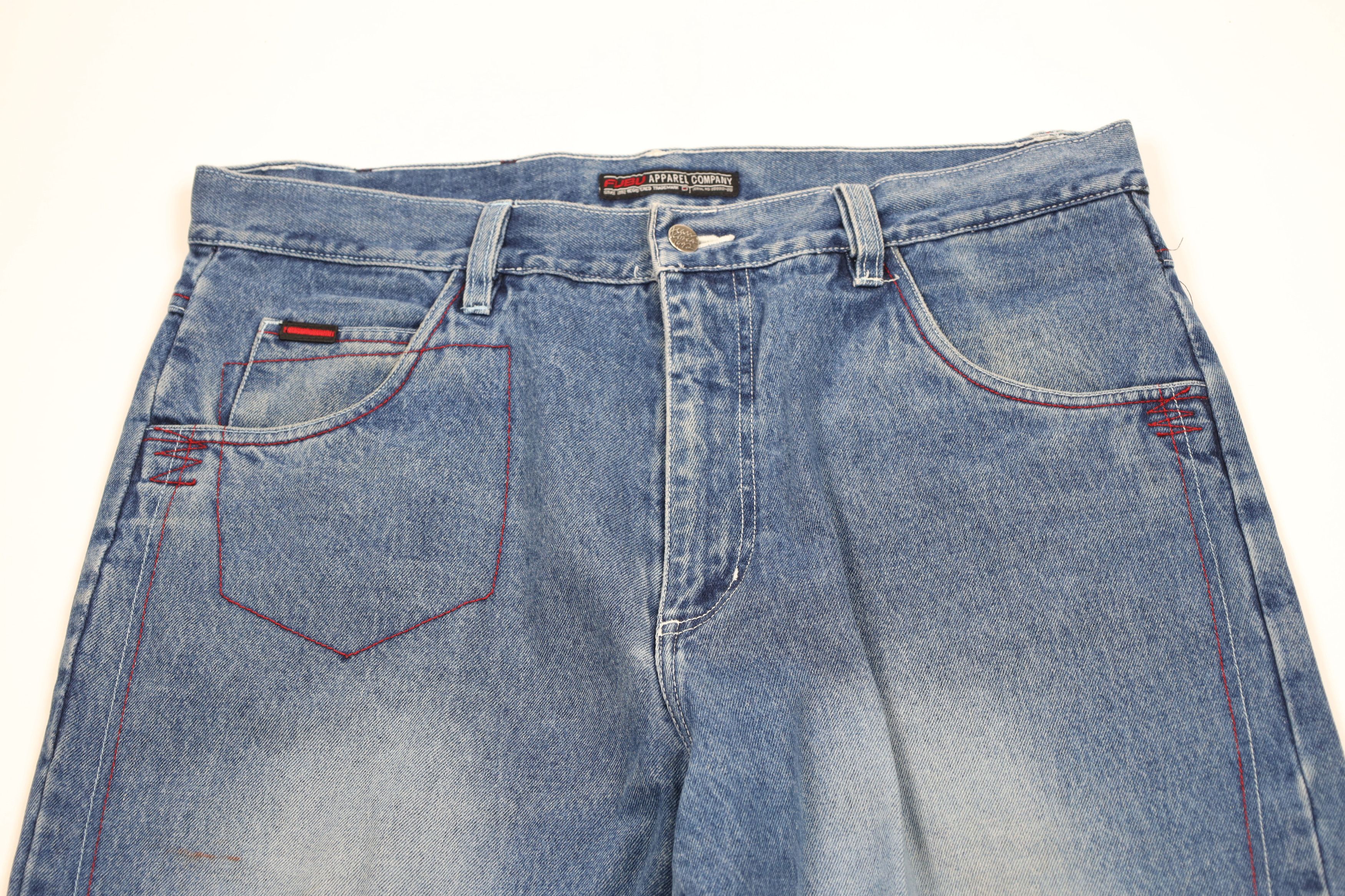 Fubu Vintage 90s Y2K FUBU Baggy Wide Leg Denim Jeans Cotton Size US 36 / EU 52 - 2 Thumbnail