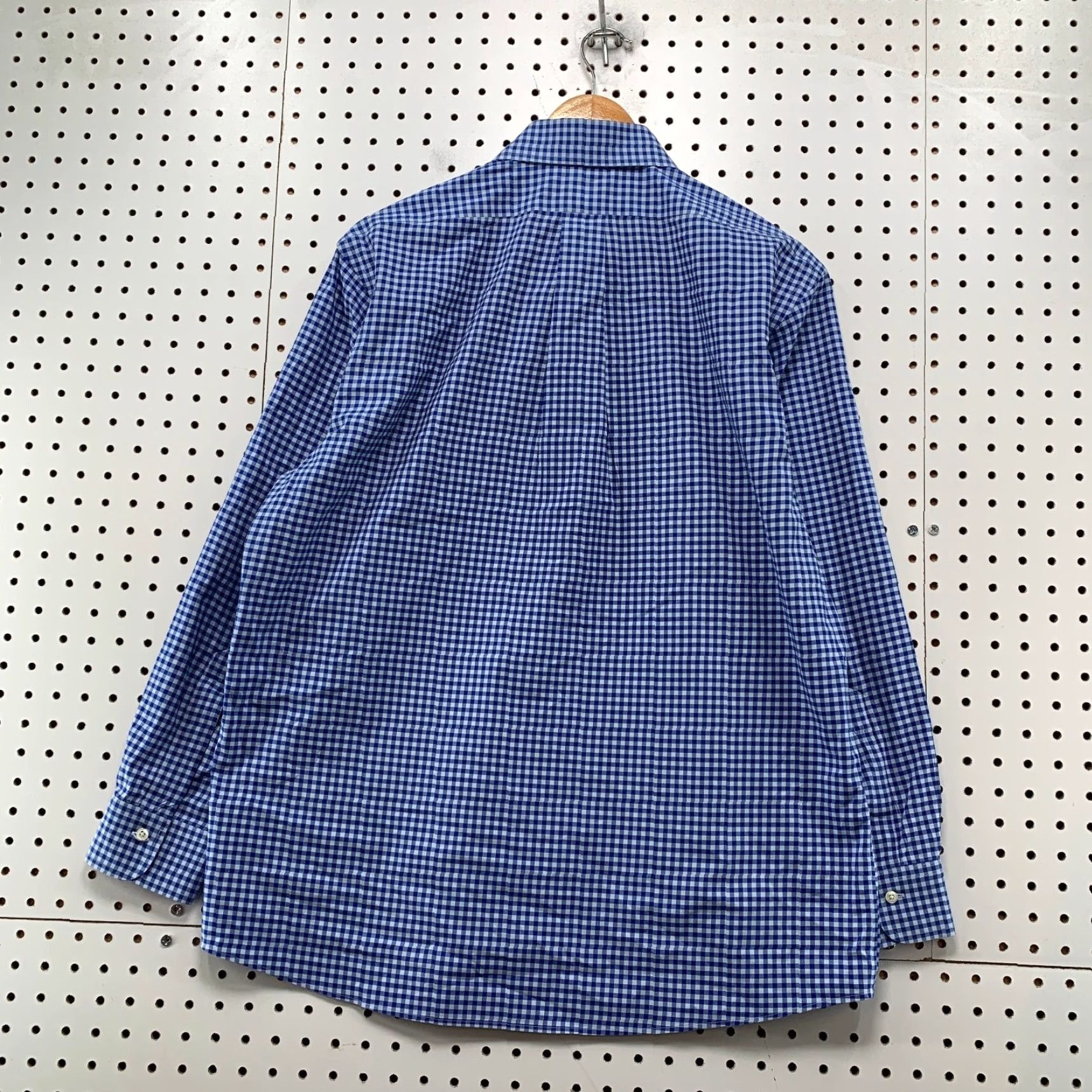 Brooks Brothers Brooks Brothers Button Shirt Mens Large Neck 15.5 32 Blue Check Non Iron Stretch Dress Shirt Regular Long Sleeve Mens Size US L / EU 52-54 / 3 - 3 Thumbnail