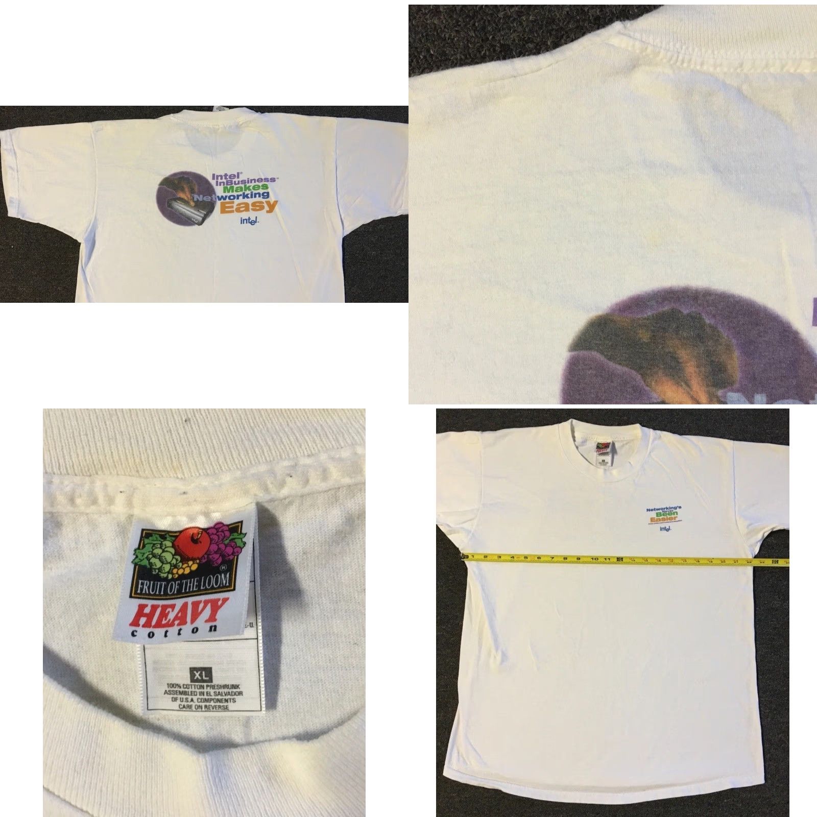 Apple VINTAGE Intel Faded Promo Shirt L White Microsoft T-Shirt Mens 90s Grunge California 80s Tech Meme Space Size US L / EU 52-54 / 3 - 10 Thumbnail